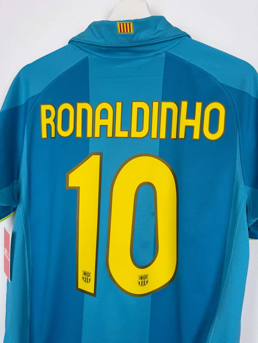 MAILLOT DE FOOTBALL BARCELONE 2007/2009 EXTÉRIEUR - RONALDINHO #10 (S)