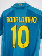 MAILLOT DE FOOTBALL BARCELONE 2007/2009 EXTÉRIEUR - RONALDINHO #10 (S)