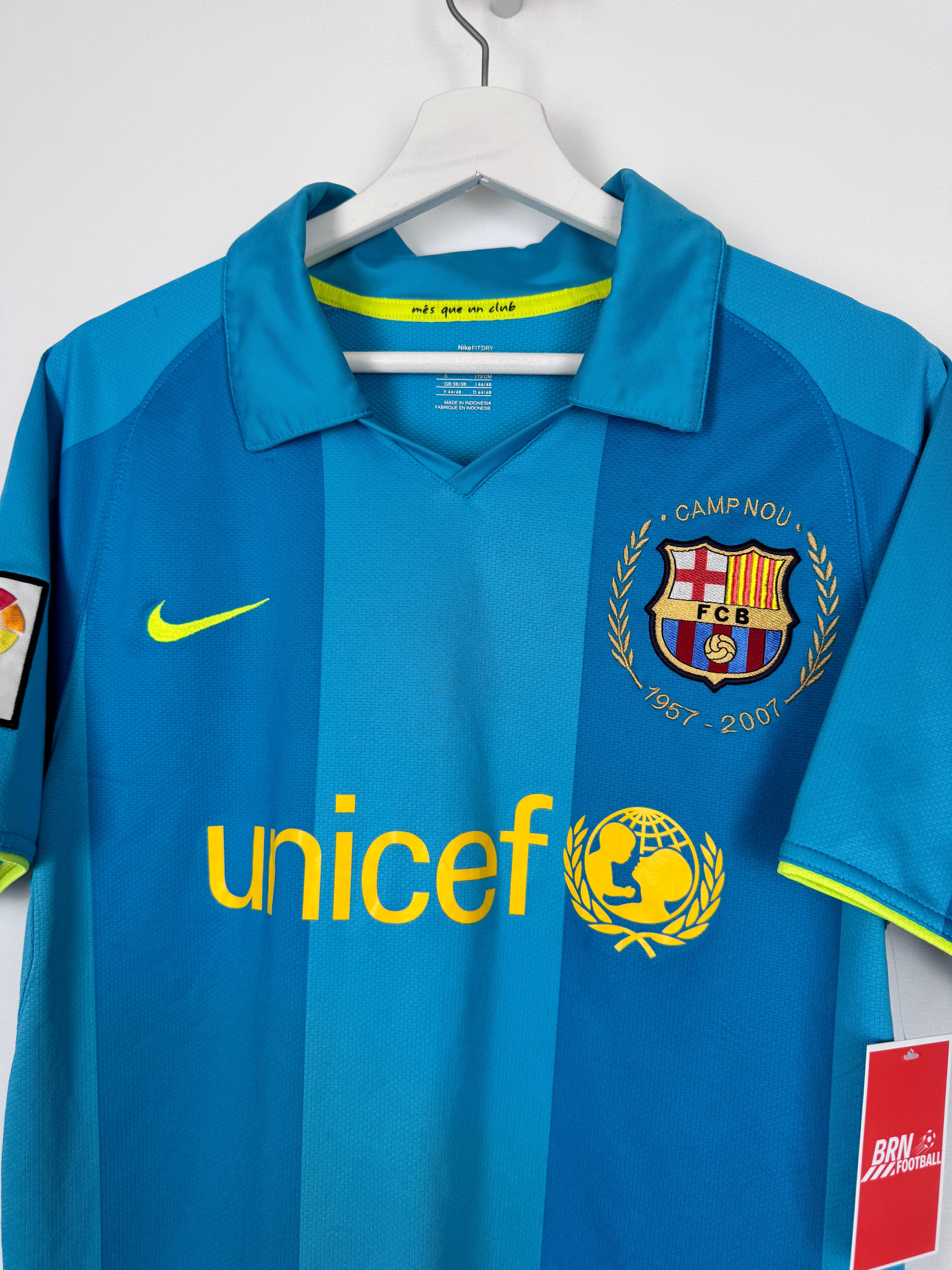 MAILLOT DE FOOTBALL BARCELONE 2007/2009 EXTÉRIEUR - RONALDINHO #10 (S)