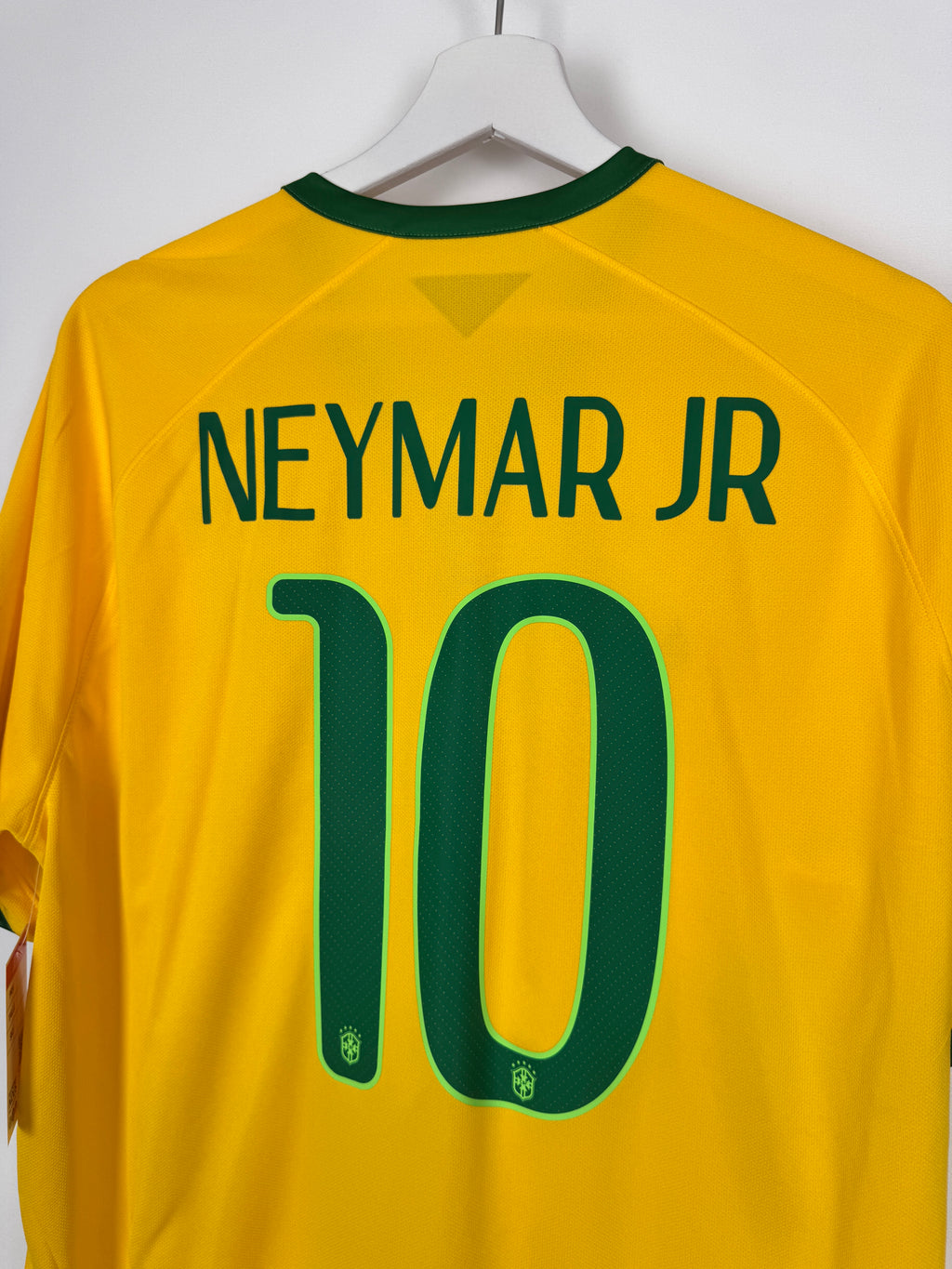 MAILLOT DE FOOTBALL BRÉSIL 2014 DOMICILE - NEYMAR JR #10 (XL)