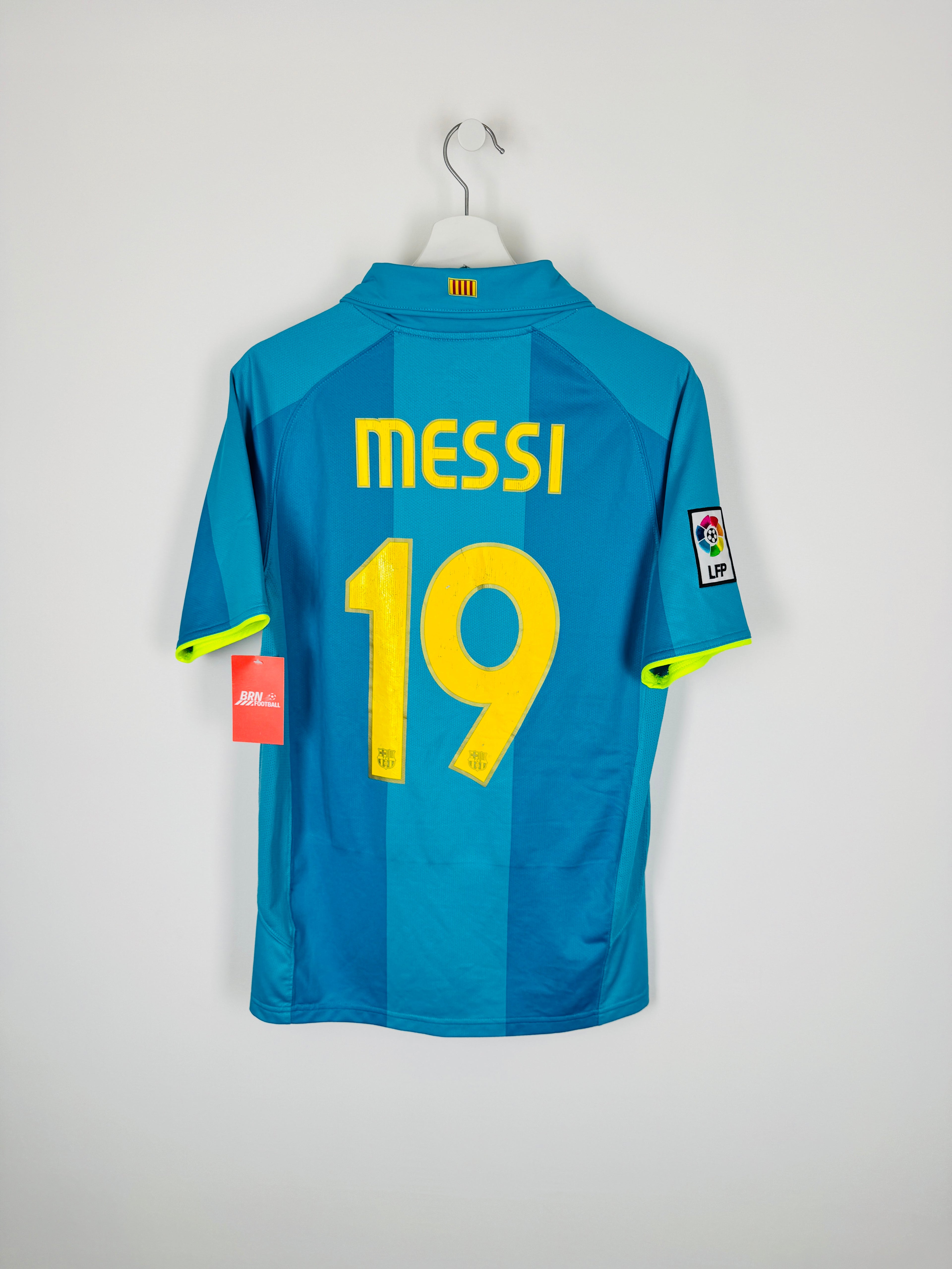 BARCELONA FOOTBALL SHIRT 2007/2008 AWAY - MESSI #19 (S)