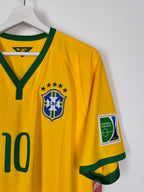 MAILLOT DE FOOTBALL BRÉSIL 2014 DOMICILE - NEYMAR JR #10 (XL)