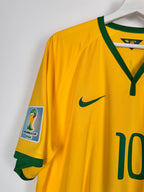 MAILLOT DE FOOTBALL BRÉSIL 2014 DOMICILE - NEYMAR JR #10 (XL)
