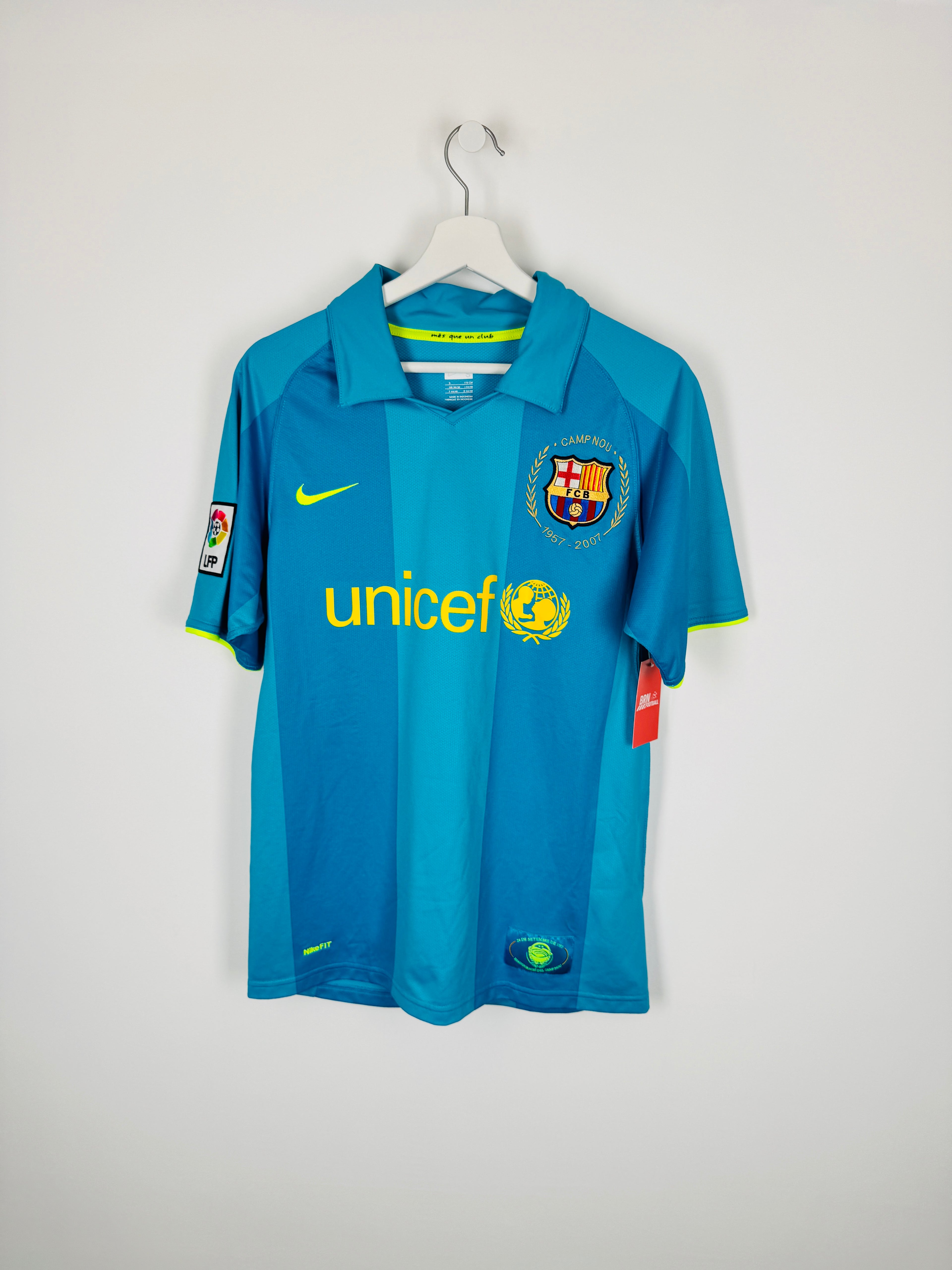 BARCELONA FOOTBALL SHIRT 2007/2008 AWAY - MESSI #19 (S)