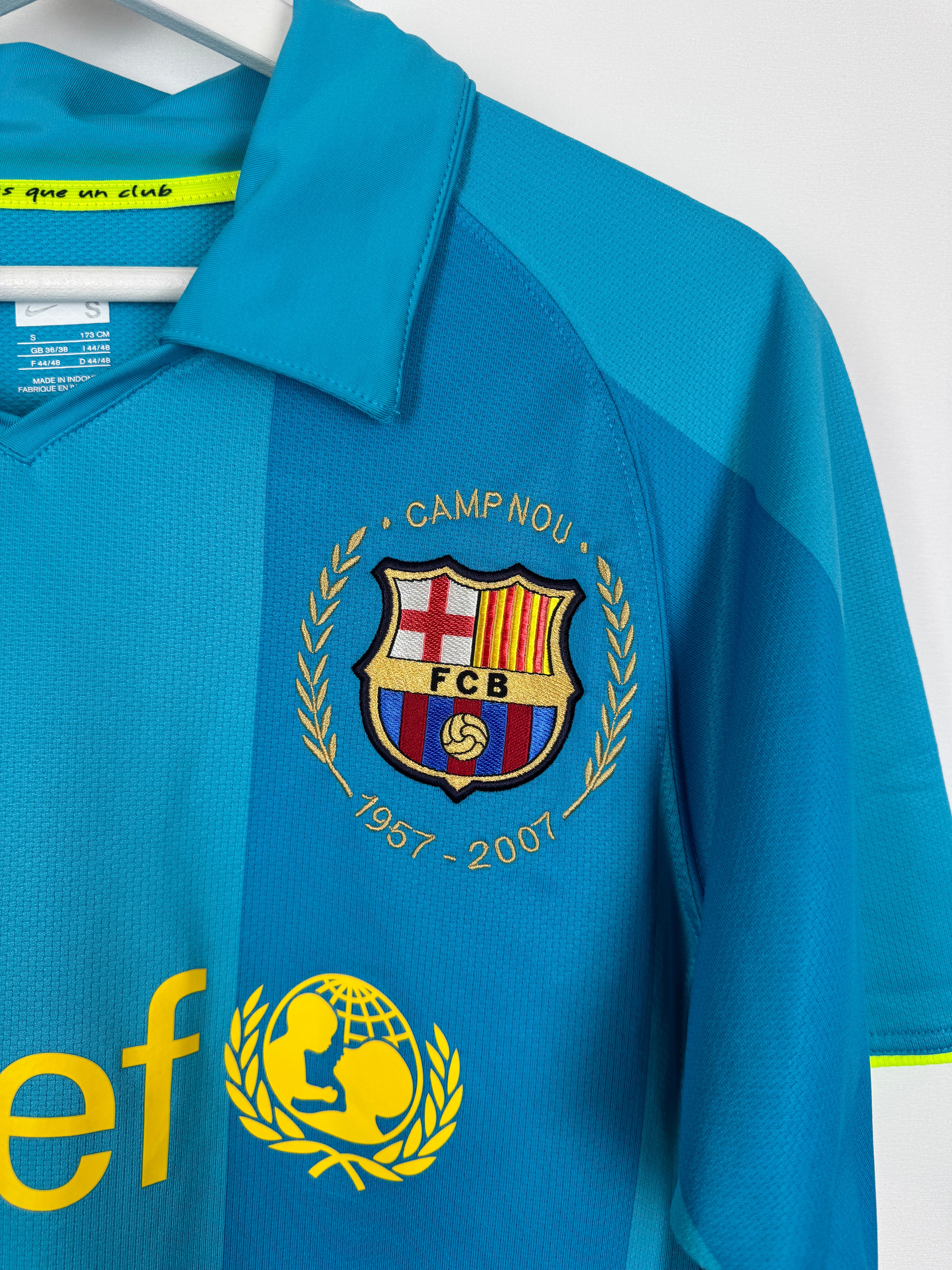 BARCELONA FOOTBALL SHIRT 2007/2008 AWAY - MESSI #19 (S)