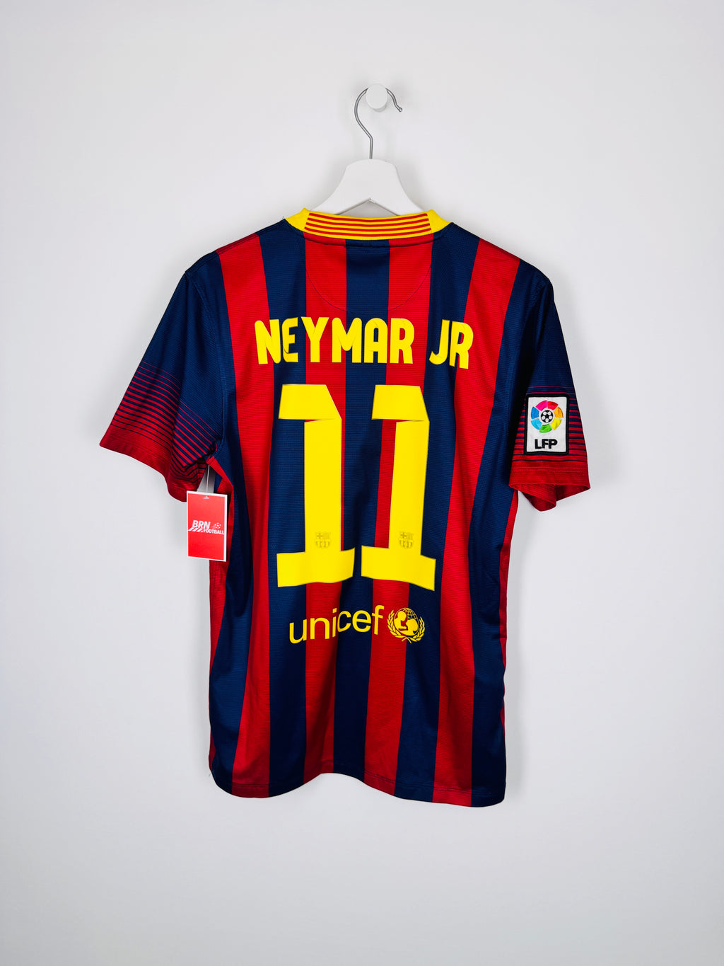 MAILLOT DE FOOTBALL BARCELONE 2013/2014 DOMICILE - NEYMAR JR #11 (S)