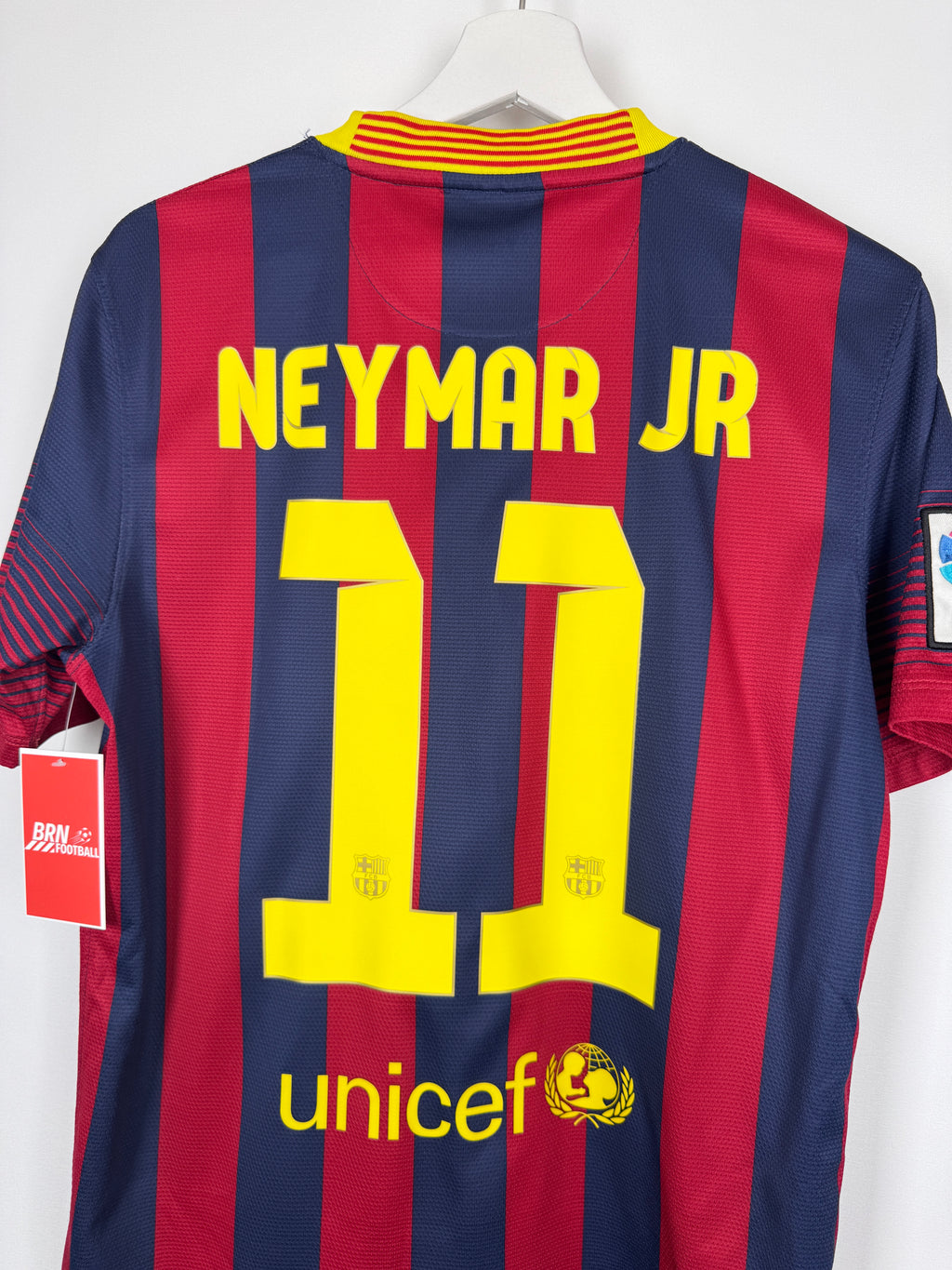 MAILLOT DE FOOTBALL BARCELONE 2013/2014 DOMICILE - NEYMAR JR #11 (S)