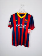 MAILLOT DE FOOTBALL BARCELONE 2013/2014 DOMICILE - NEYMAR JR #11 (S)