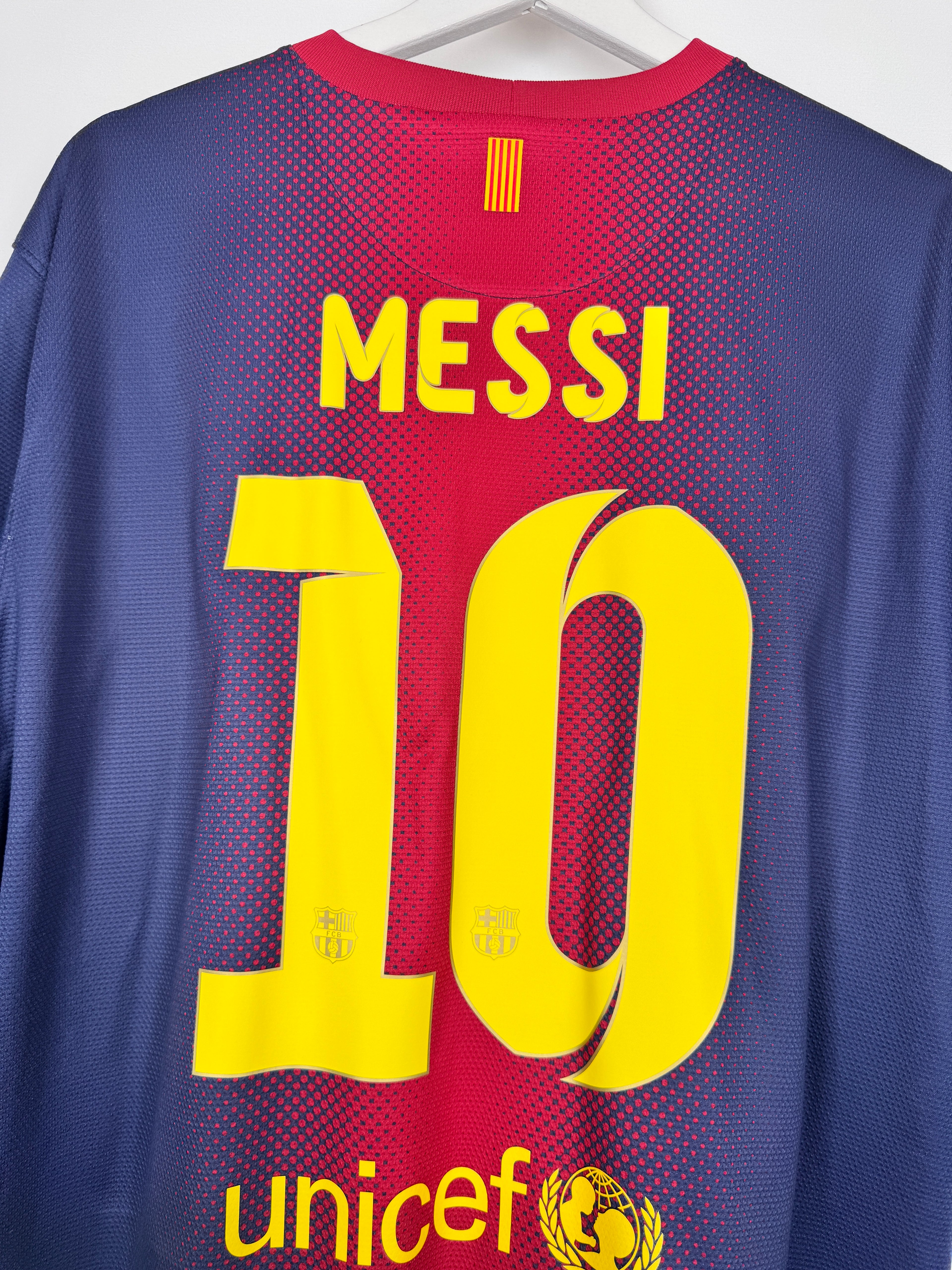 MAILLOT DE FOOTBALL BARCELONE 2012/2013 DOMICILE - LEO MESSI #10 (XL)