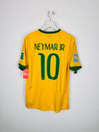 MAILLOT DE FOOTBALL BRÉSIL 2014 DOMICILE - NEYMAR JR #10 (L)