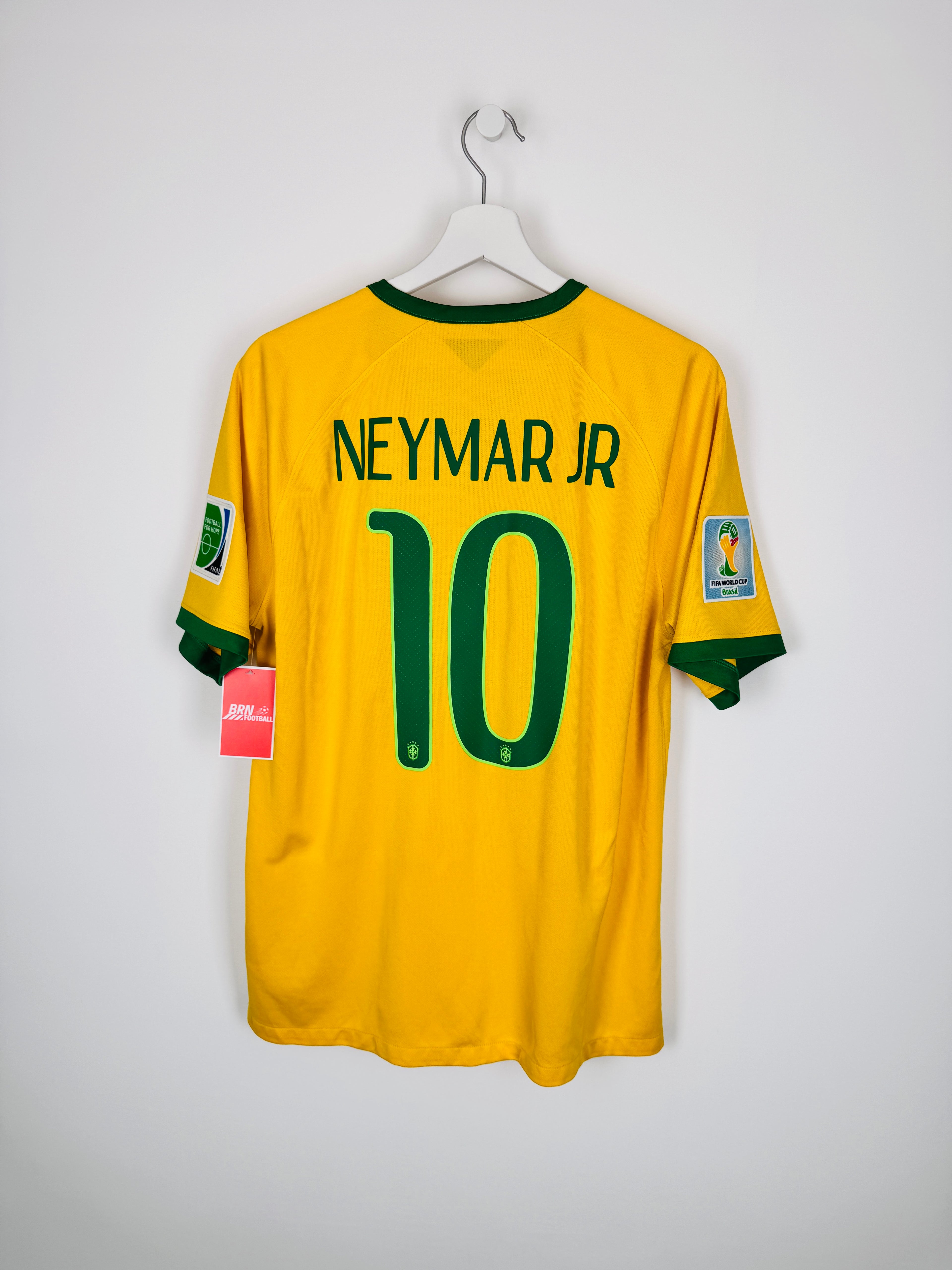 MAILLOT DE FOOTBALL BRÉSIL 2014 DOMICILE - NEYMAR JR #10 (L)