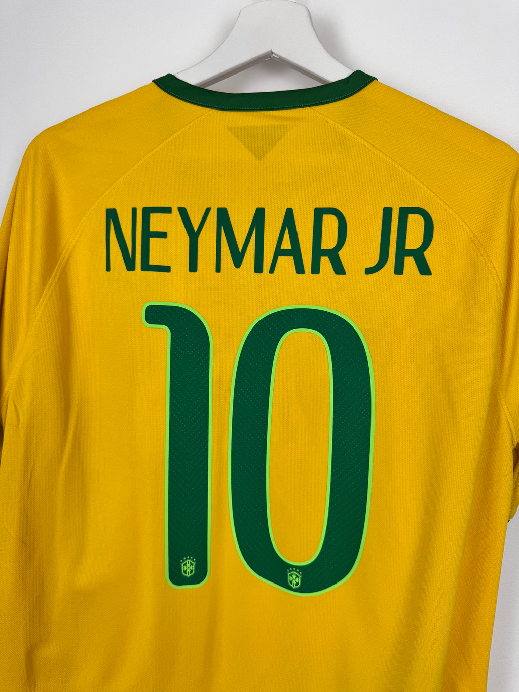 MAILLOT DE FOOTBALL BRÉSIL 2014 DOMICILE - NEYMAR JR #10 (L)