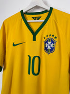 MAILLOT DE FOOTBALL BRÉSIL 2014 DOMICILE - NEYMAR JR #10 (L)