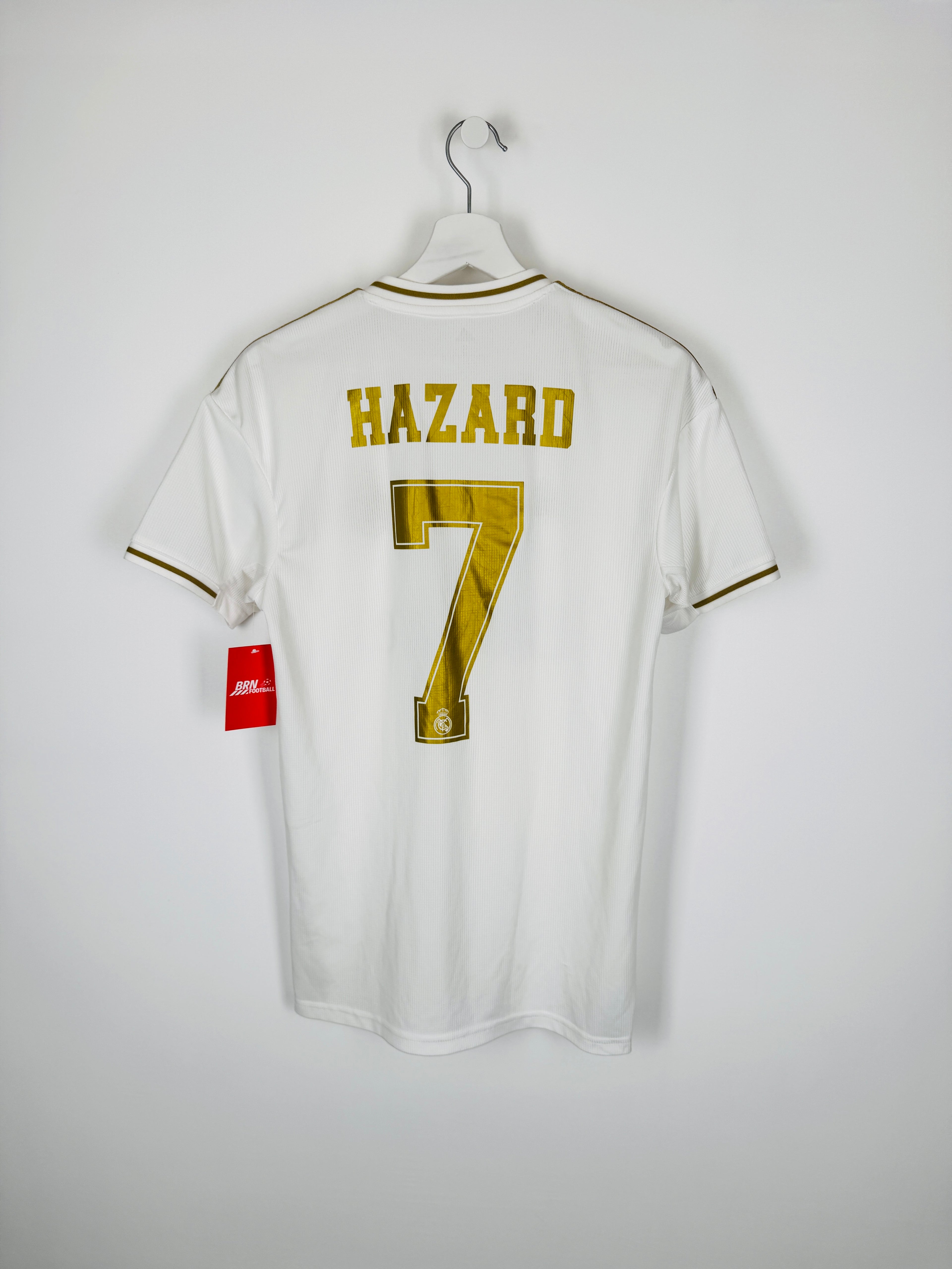 REAL MADRID 2019/2020 HOME FOOTBALL JERSEY - HAZARD #7 (S)