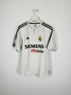 REAL MADRID 2003/2004 HOME FOOTBALL SHIRT - ZIDANE #5 (M)