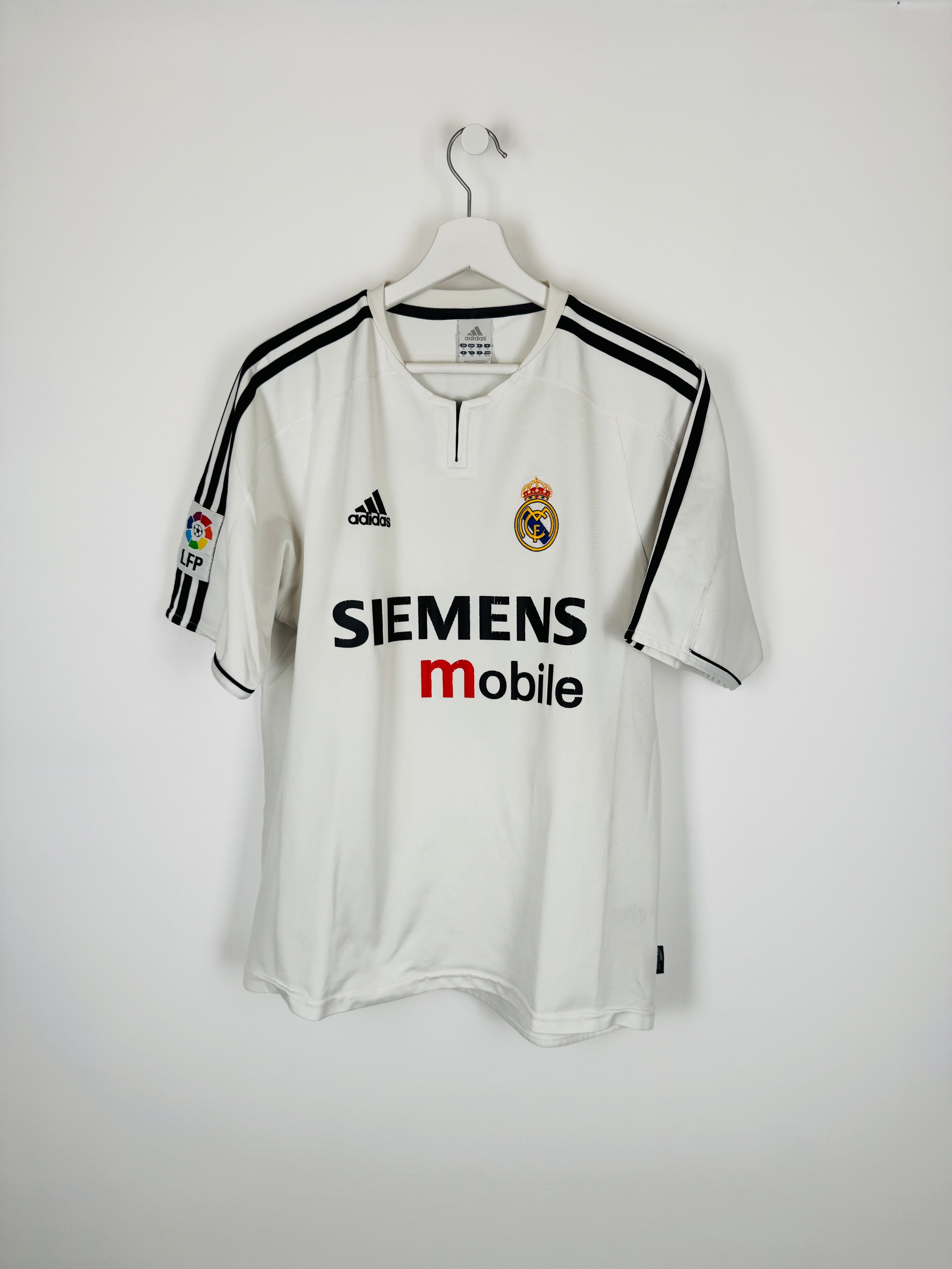 REAL MADRID 2003/2004 HOME FOOTBALL SHIRT - ZIDANE #5 (M)