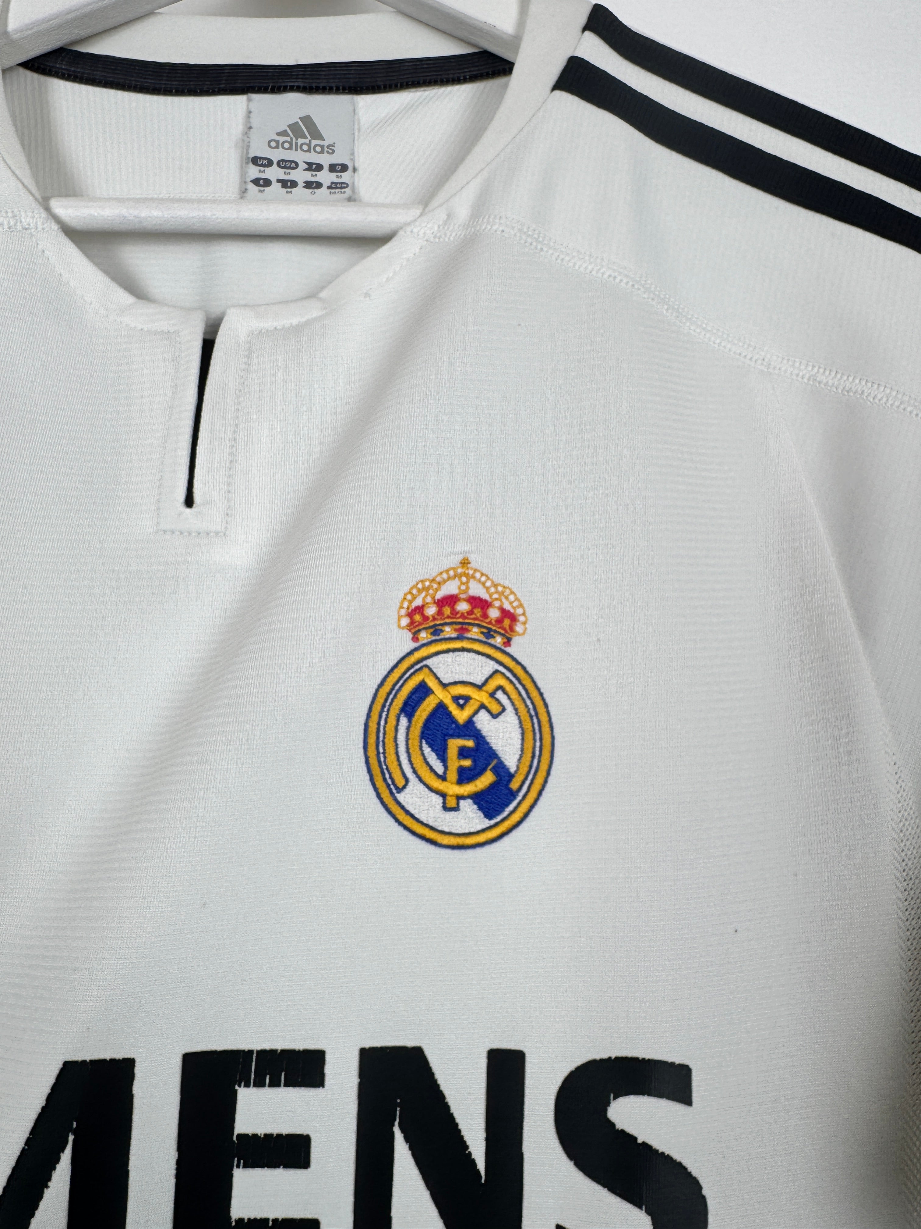 REAL MADRID 2003/2004 HOME FOOTBALL SHIRT - ZIDANE #5 (M)