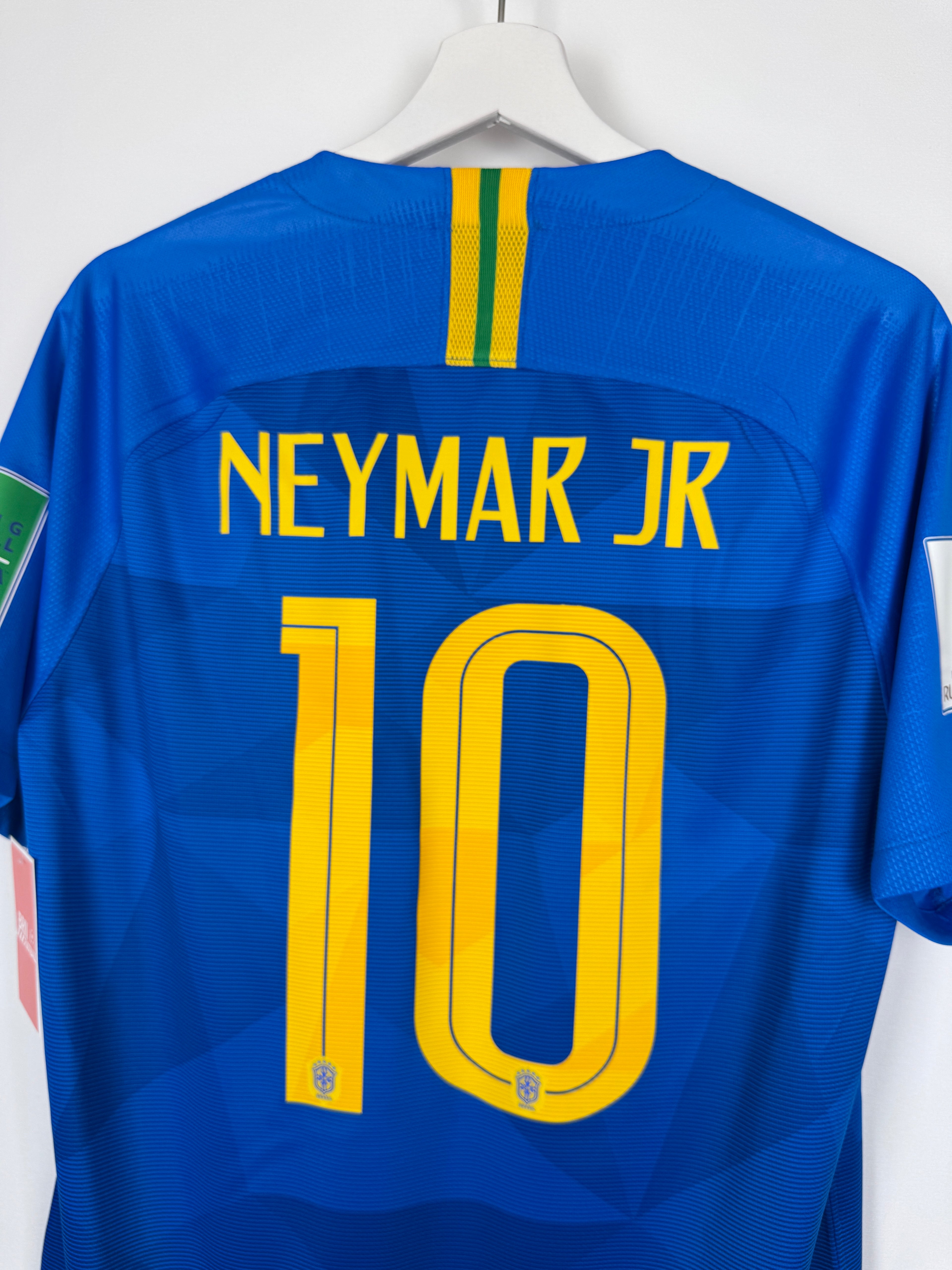 MAILLOT DE FOOTBALL BRÉSIL 2018 EXTÉRIEUR - NEYMAR JR #10 (M)