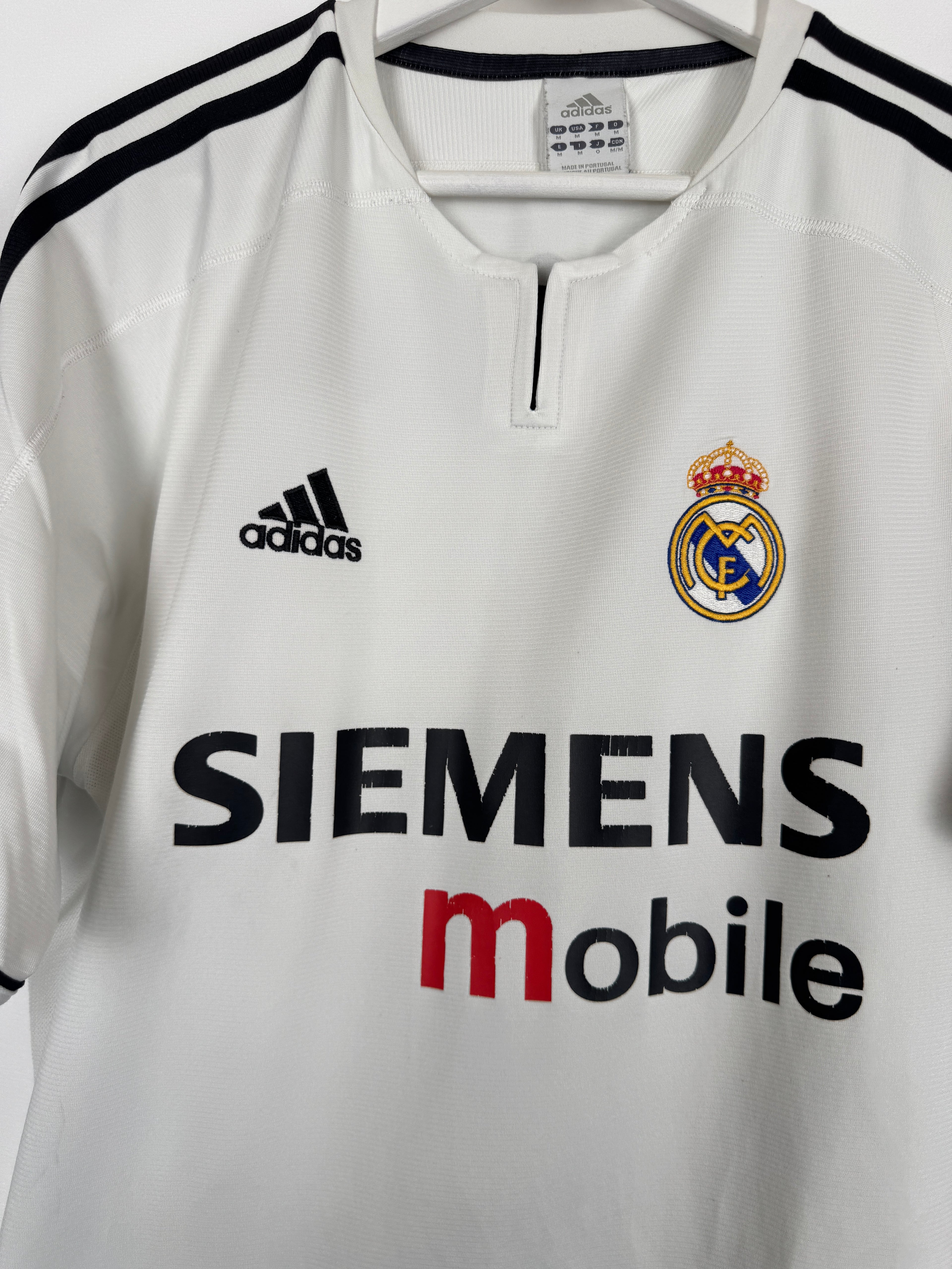 REAL MADRID 2003/2004 HOME FOOTBALL SHIRT - ZIDANE #5 (M)