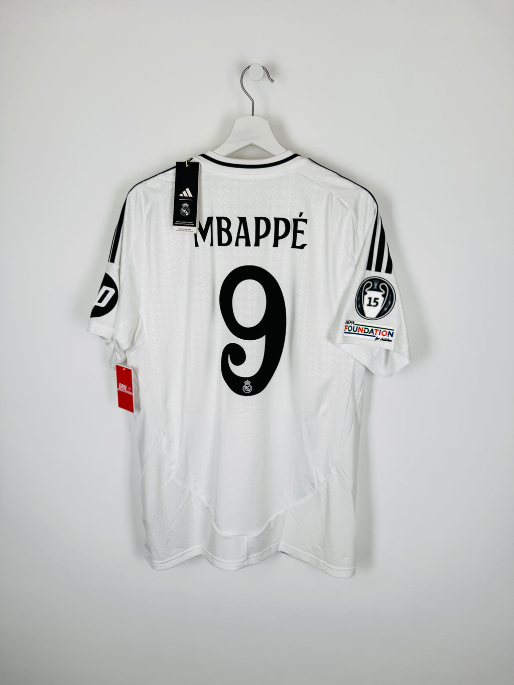 REAL MADRID 2024/2025 HOME FOOTBALL JERSEY NEW - MBAPPÉ #9 (L)