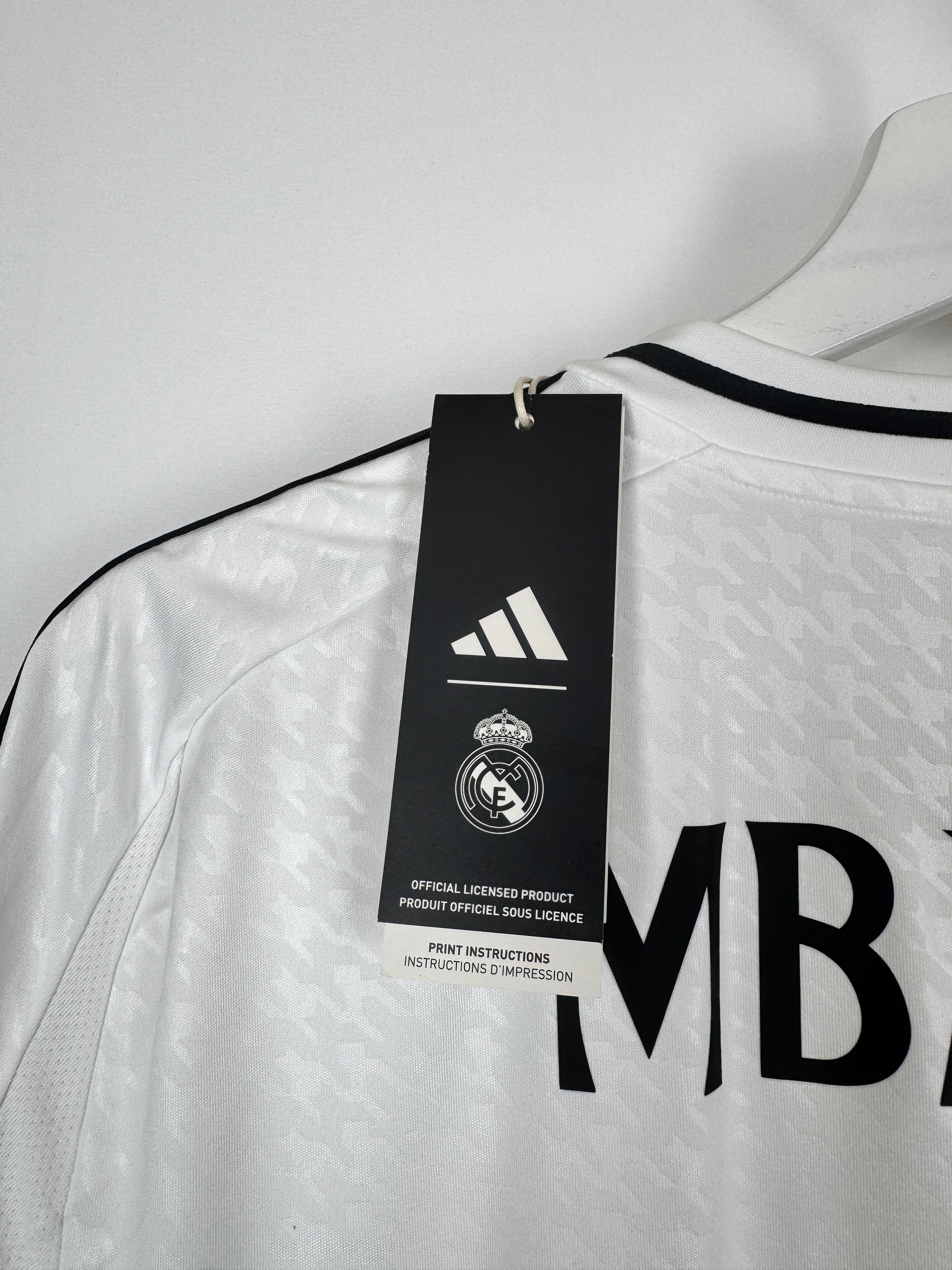 REAL MADRID 2024/2025 HOME FOOTBALL JERSEY NEW - MBAPPÉ #9 (L)