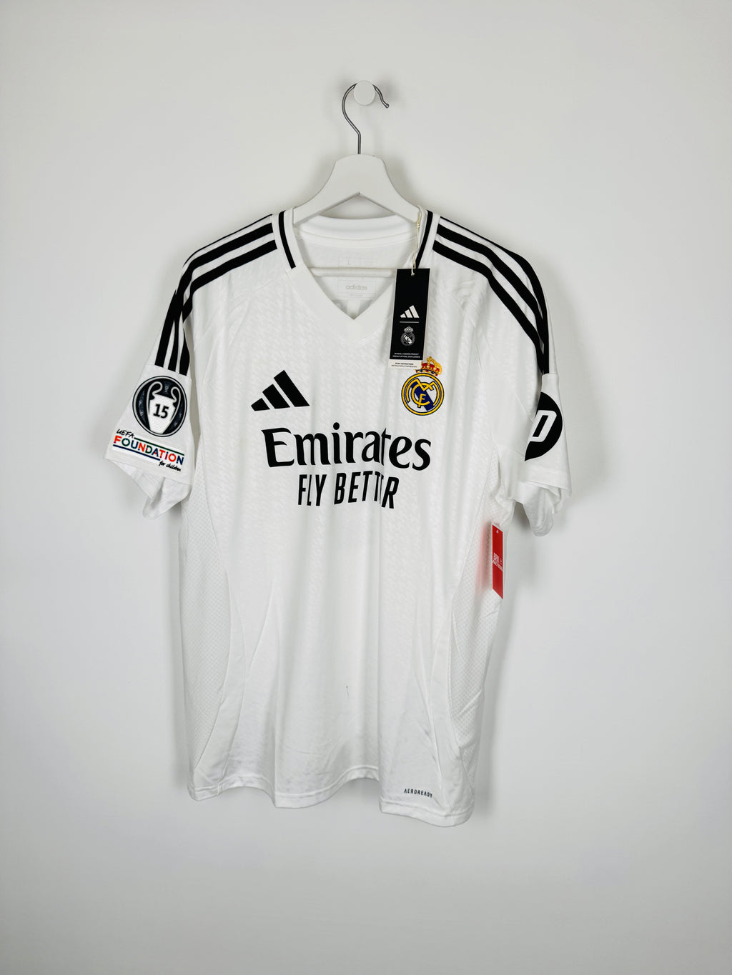 REAL MADRID 2024/2025 HOME FOOTBALL JERSEY NEW - MBAPPÉ #9 (L)