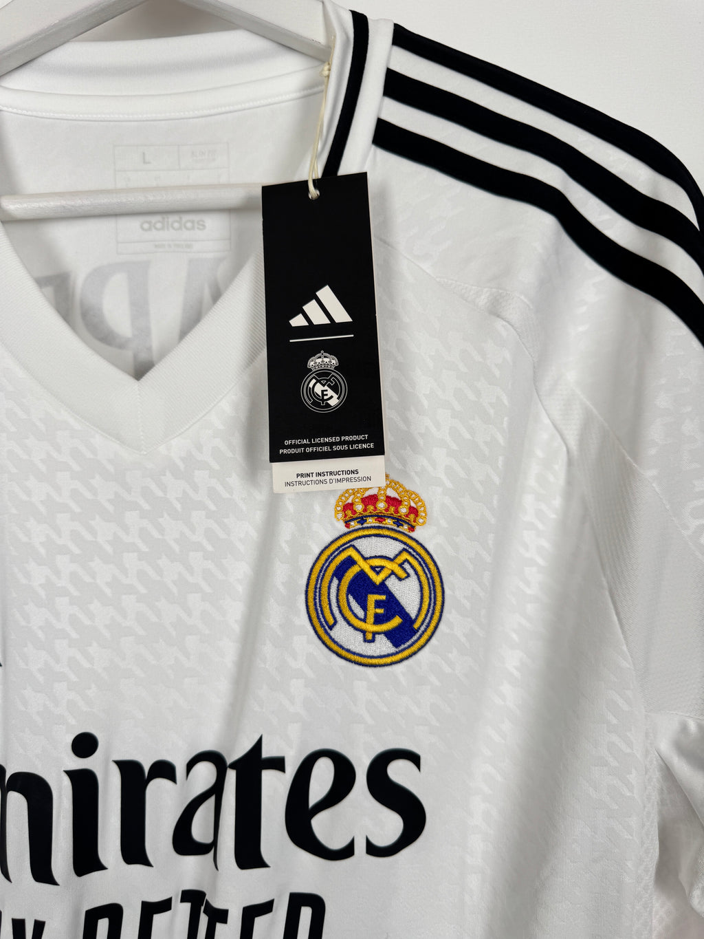 REAL MADRID 2024/2025 HOME FOOTBALL JERSEY NEW - MBAPPÉ #9 (L)