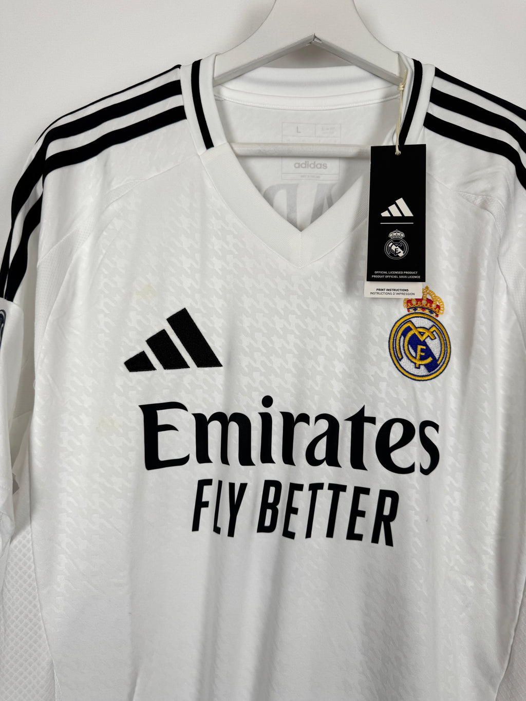 REAL MADRID 2024/2025 HOME FOOTBALL JERSEY NEW - MBAPPÉ #9 (L)