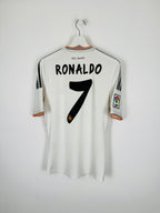 REAL MADRID 2013/2014 HOME FOOTBALL SHIRT - RONALDO #7 (S)