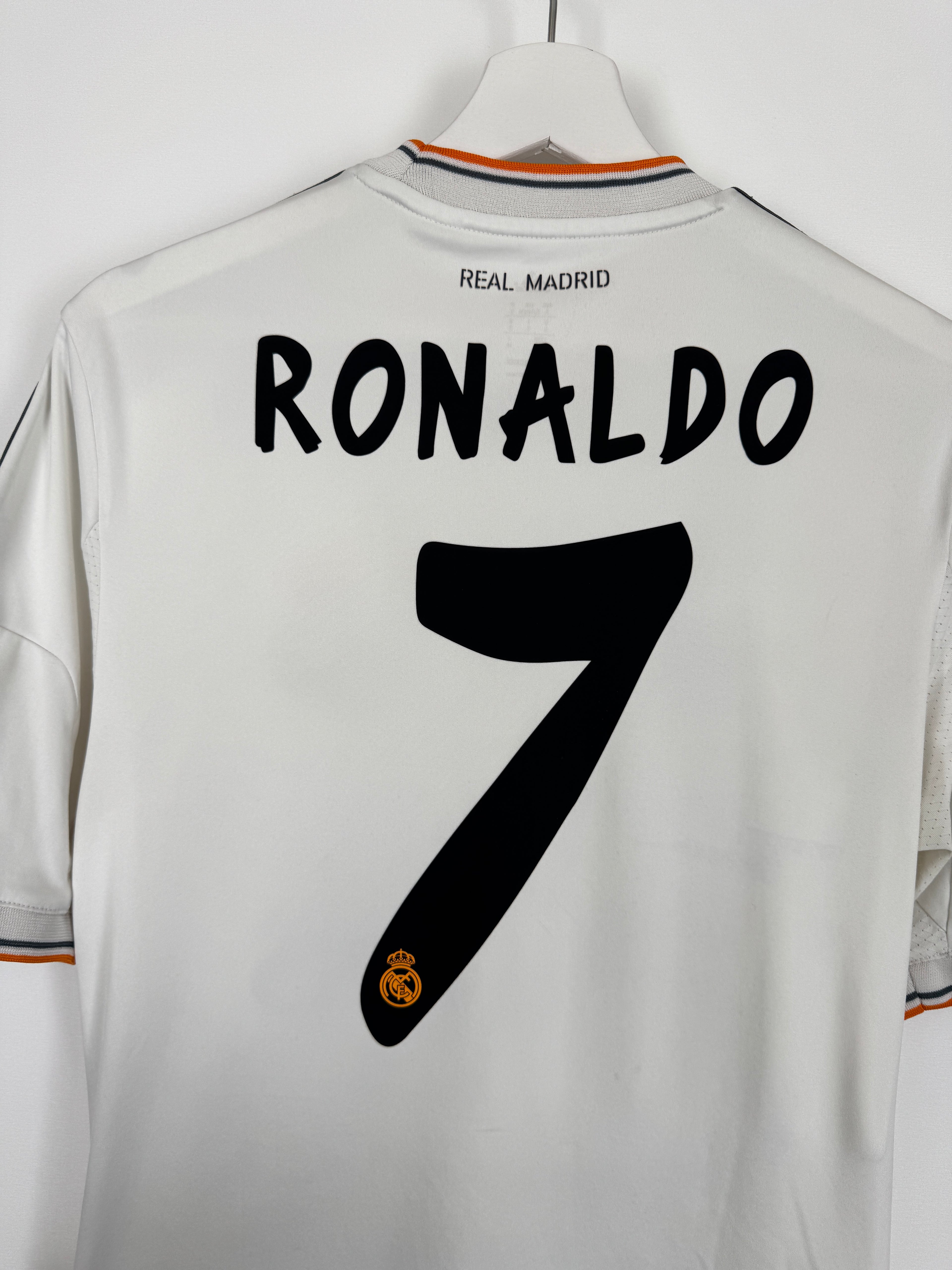 REAL MADRID 2013/2014 HOME FOOTBALL SHIRT - RONALDO #7 (S)
