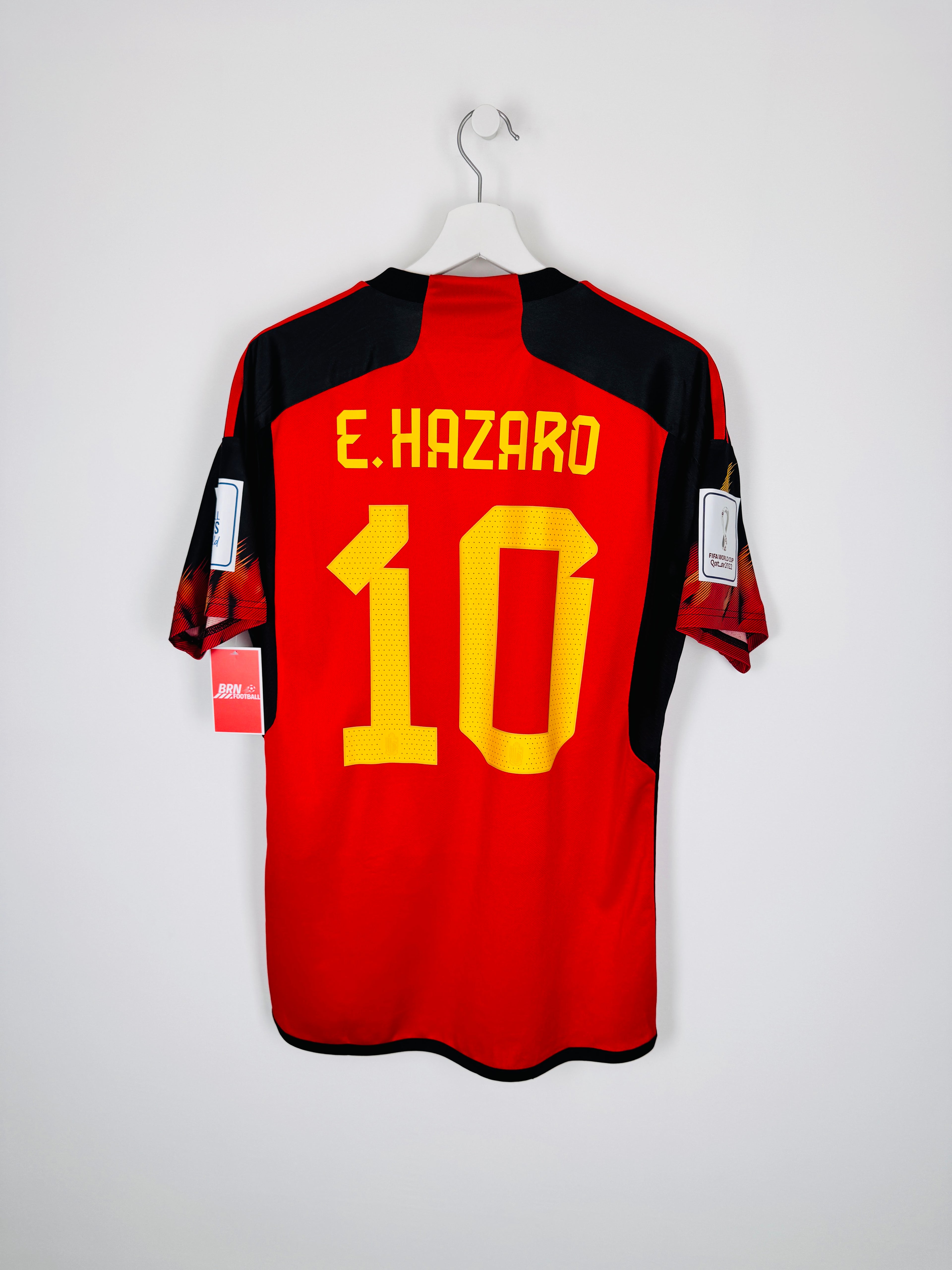 MAILLOT DE FOOTBALL BELGIQUE 2022 DOMICILE - EDEN HAZARD #10 (M)