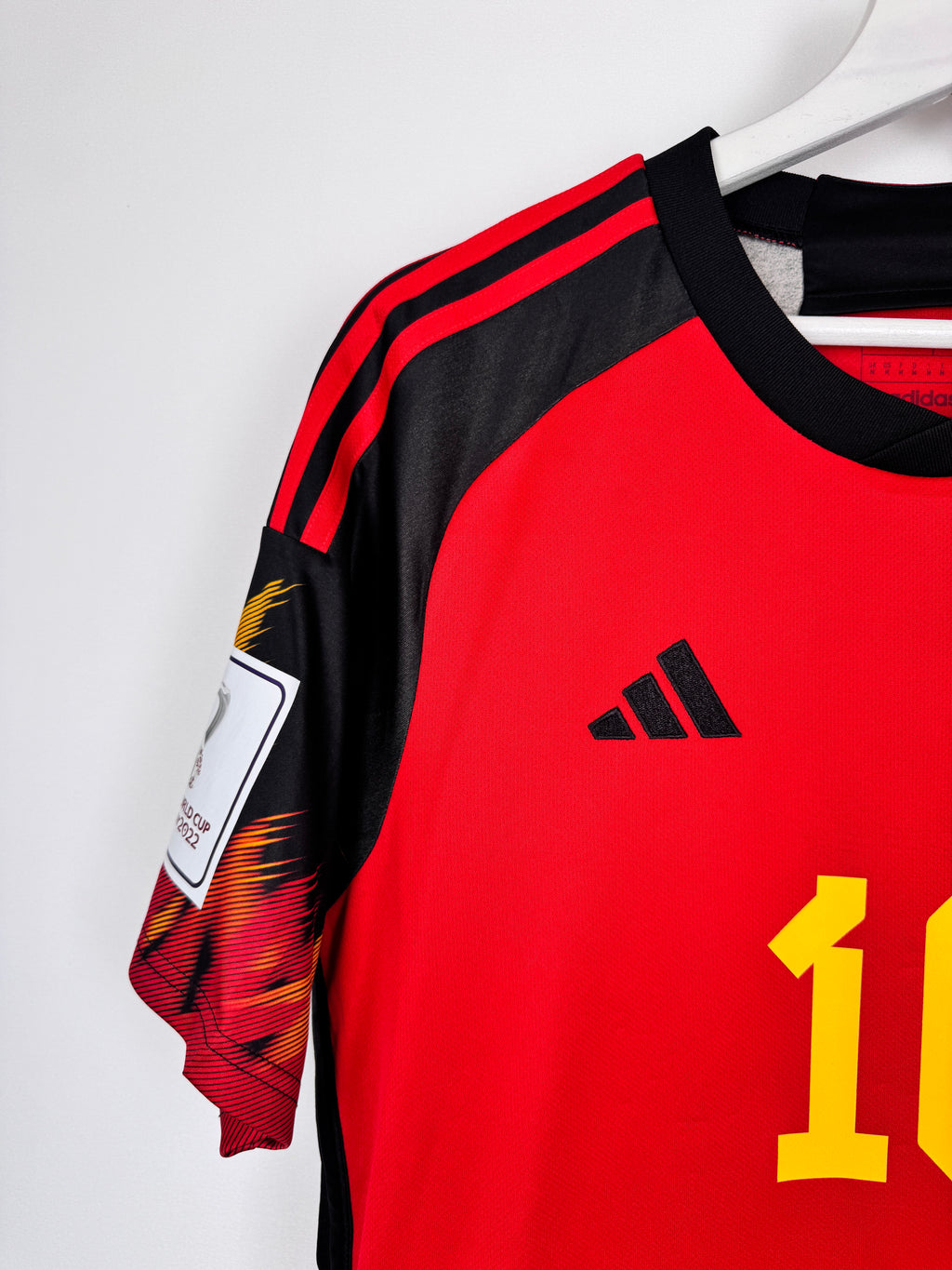 MAILLOT DE FOOTBALL BELGIQUE 2022 DOMICILE - EDEN HAZARD #10 (M)