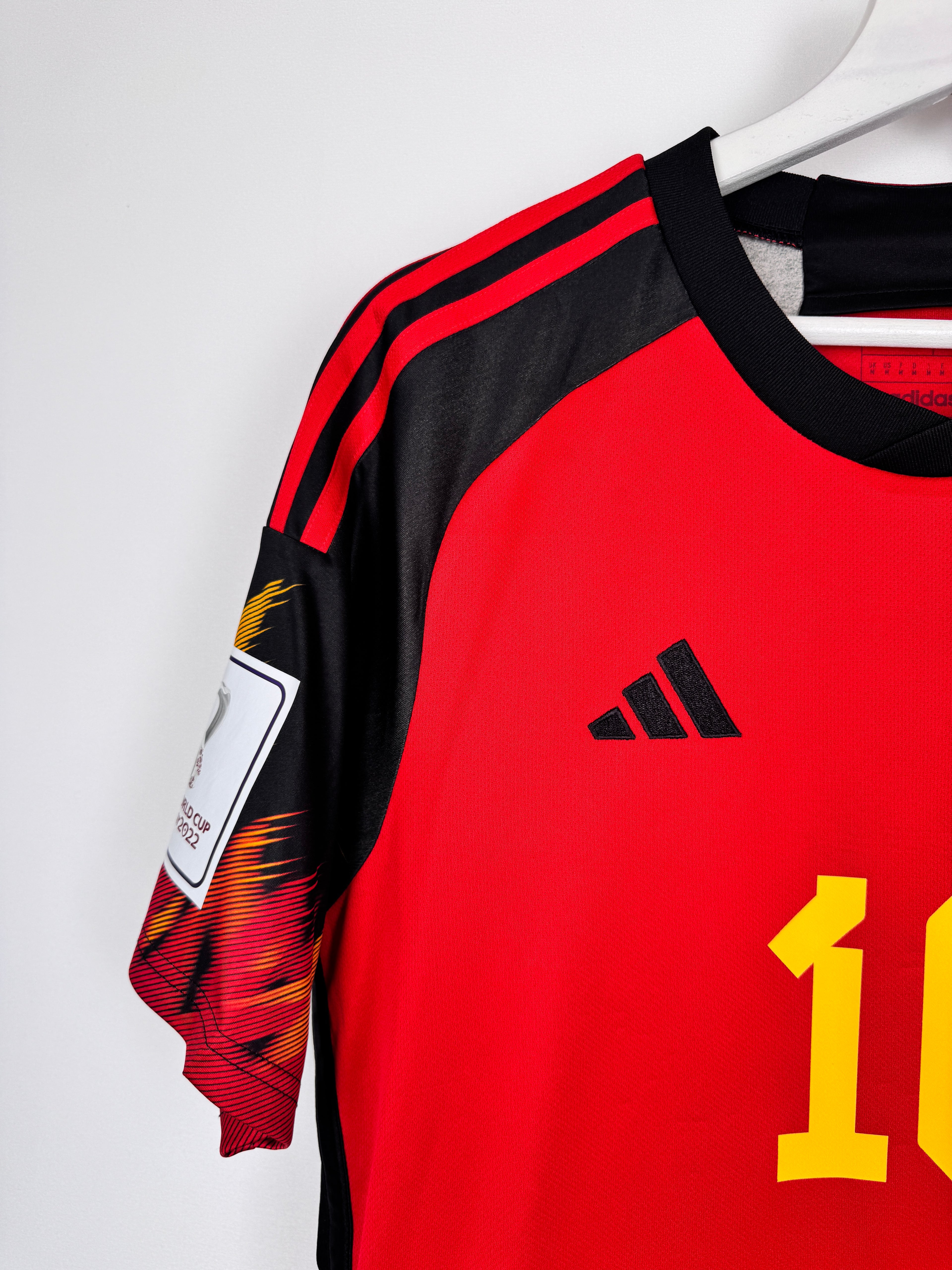 MAILLOT DE FOOTBALL BELGIQUE 2022 DOMICILE - EDEN HAZARD #10 (M)