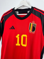 MAILLOT DE FOOTBALL BELGIQUE 2022 DOMICILE - EDEN HAZARD #10 (M)
