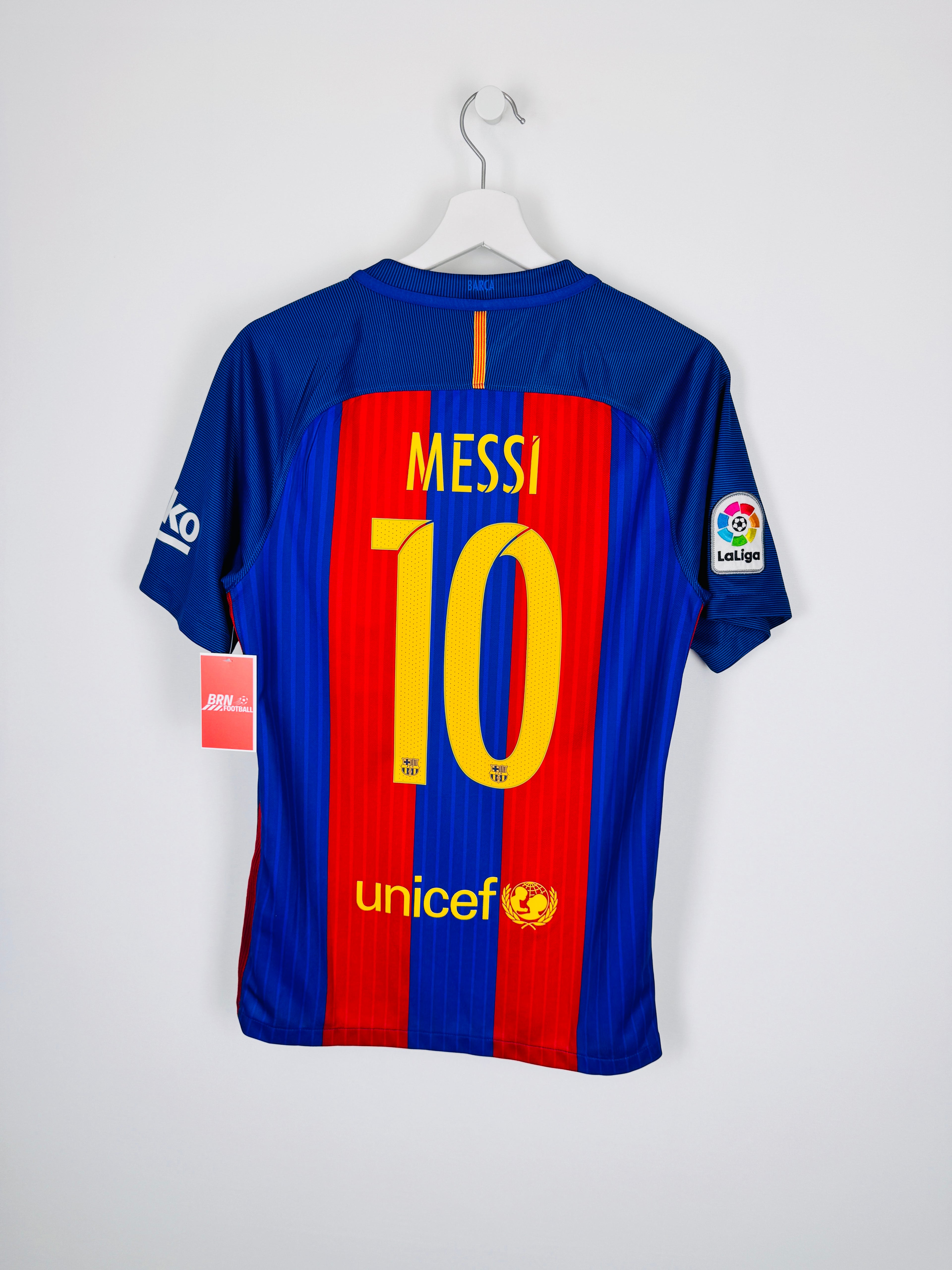 MAILLOT DE FOOTBALL BARCELONE 2016/2017 DOMICILE - LEO MESSI #10 (S)