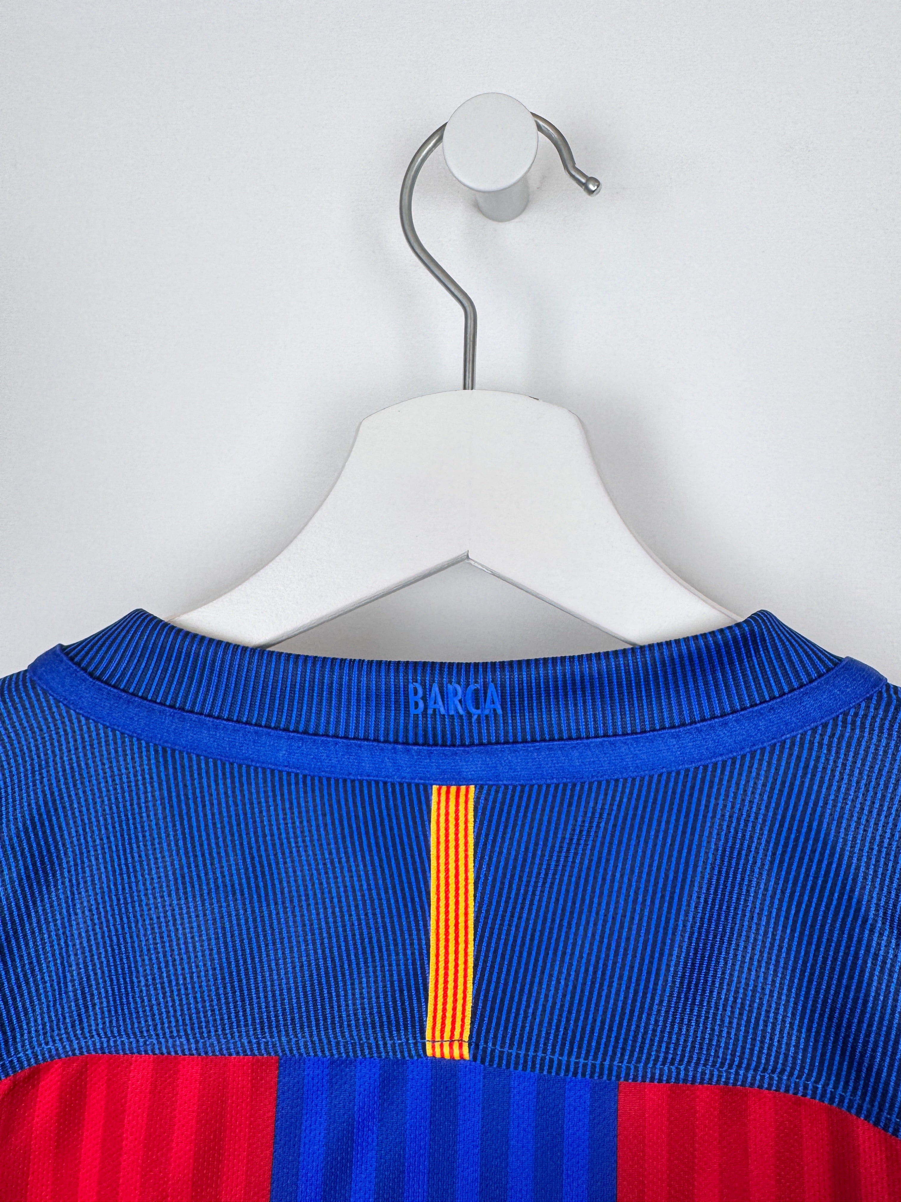 MAILLOT DE FOOTBALL BARCELONE 2016/2017 DOMICILE - LEO MESSI #10 (S)