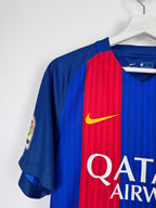 MAILLOT DE FOOTBALL BARCELONE 2016/2017 DOMICILE - LEO MESSI #10 (S)