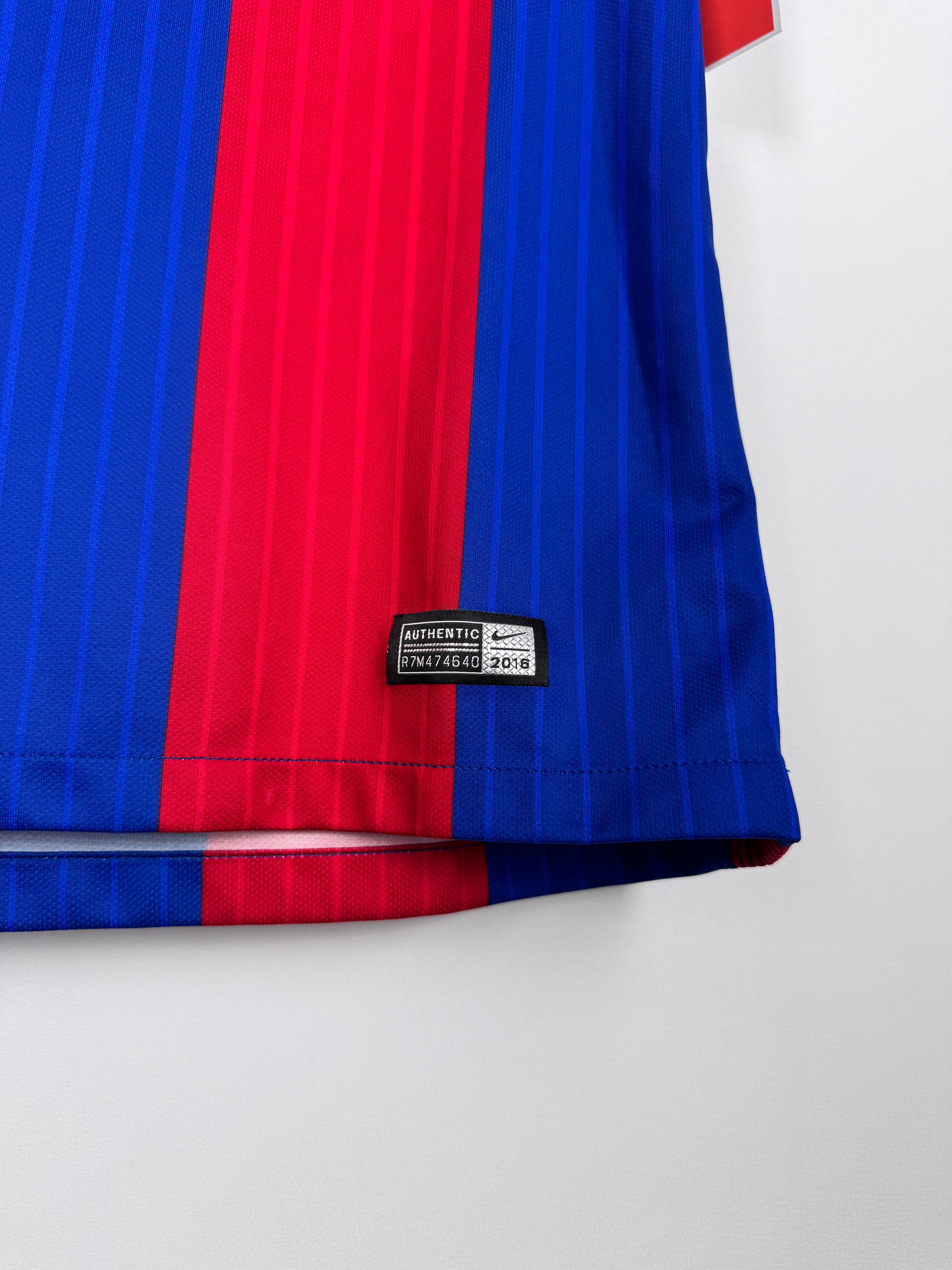 MAILLOT DE FOOTBALL BARCELONE 2016/2017 DOMICILE - LEO MESSI #10 (S)