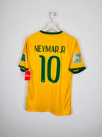 MAILLOT DE FOOTBALL BRÉSIL 2014 DOMICILE - NEYMAR JR #10 (S)