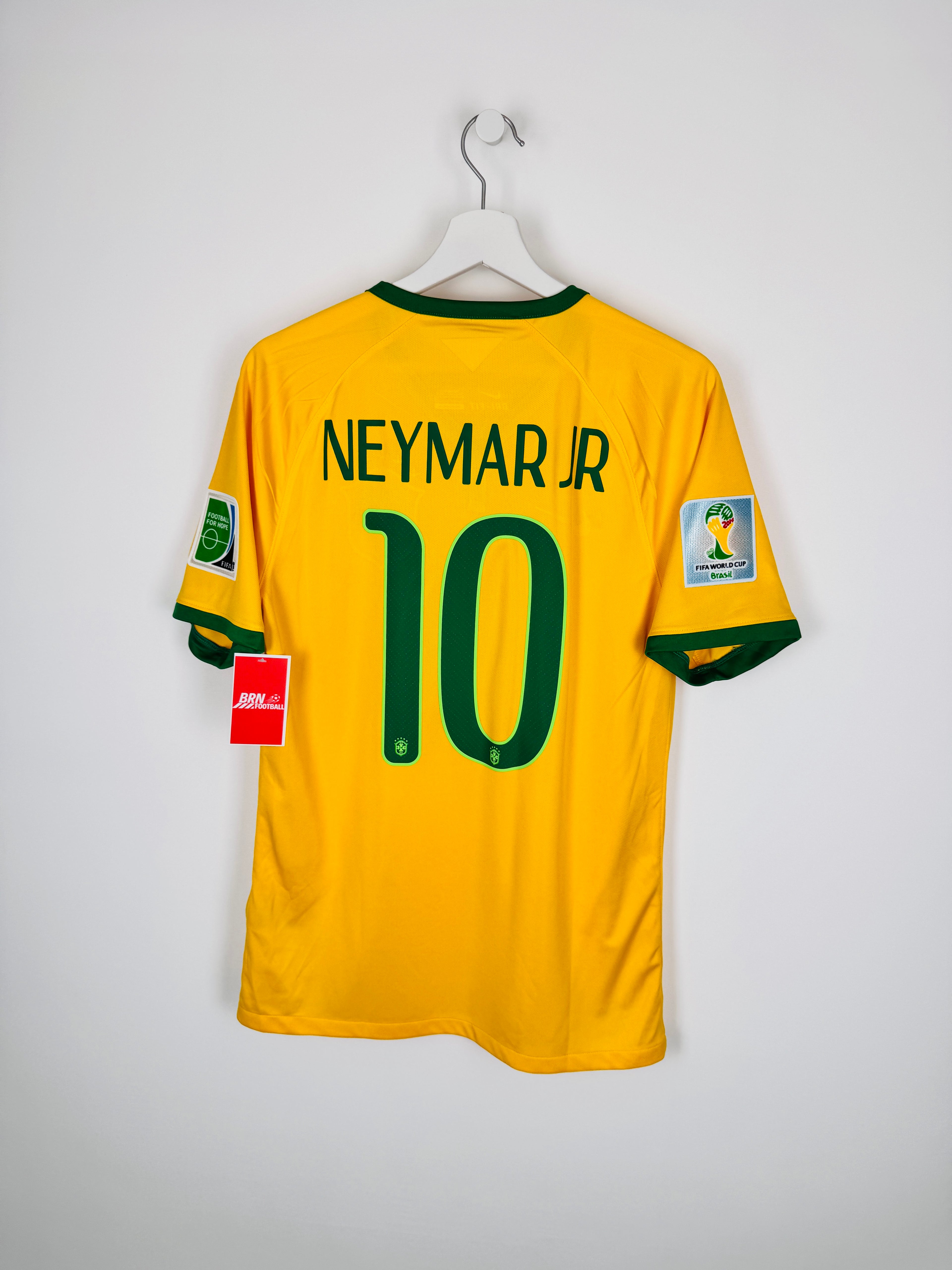 MAILLOT DE FOOTBALL BRÉSIL 2014 DOMICILE - NEYMAR JR #10 (S)