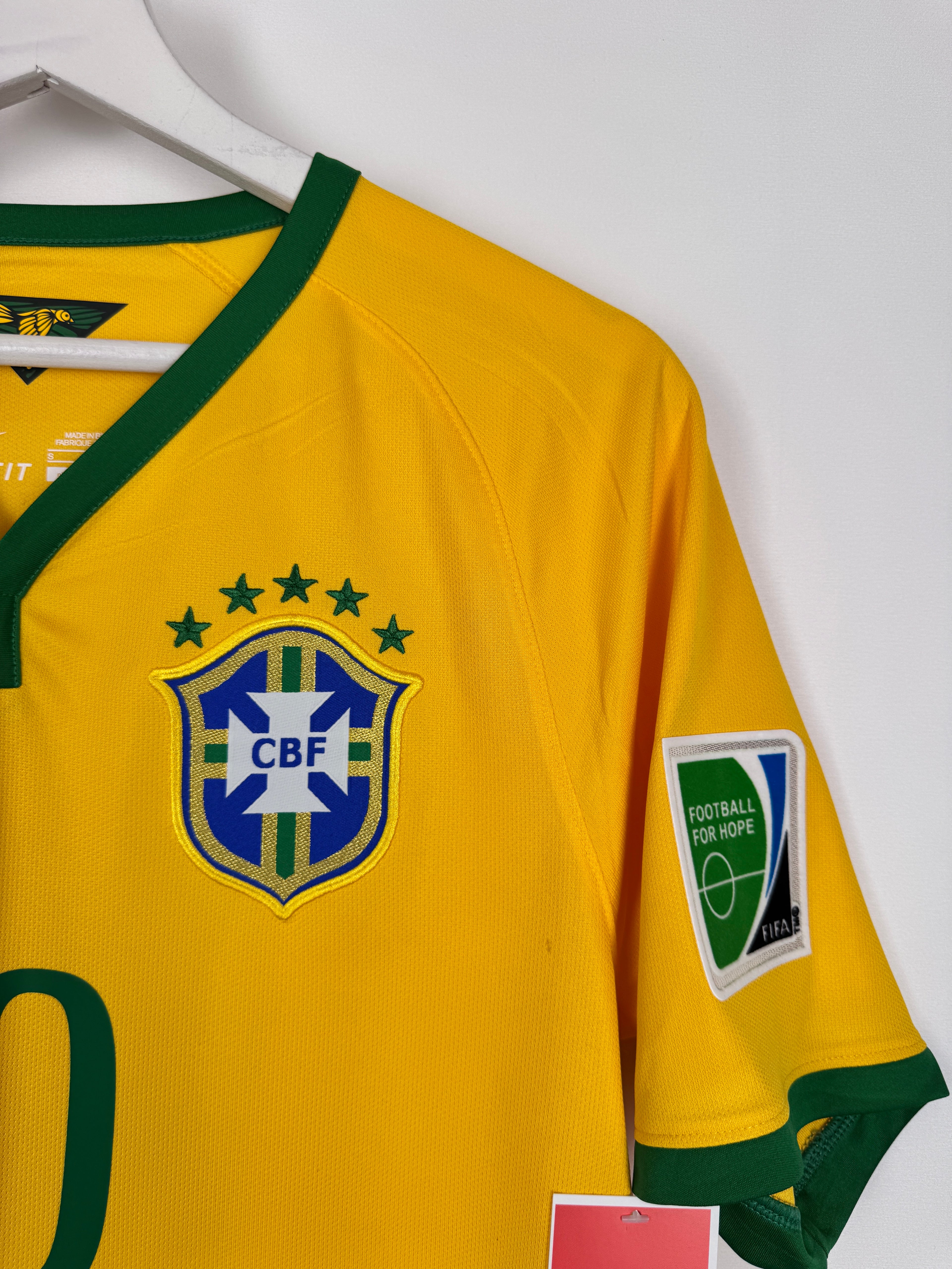 MAILLOT DE FOOTBALL BRÉSIL 2014 DOMICILE - NEYMAR JR #10 (S)