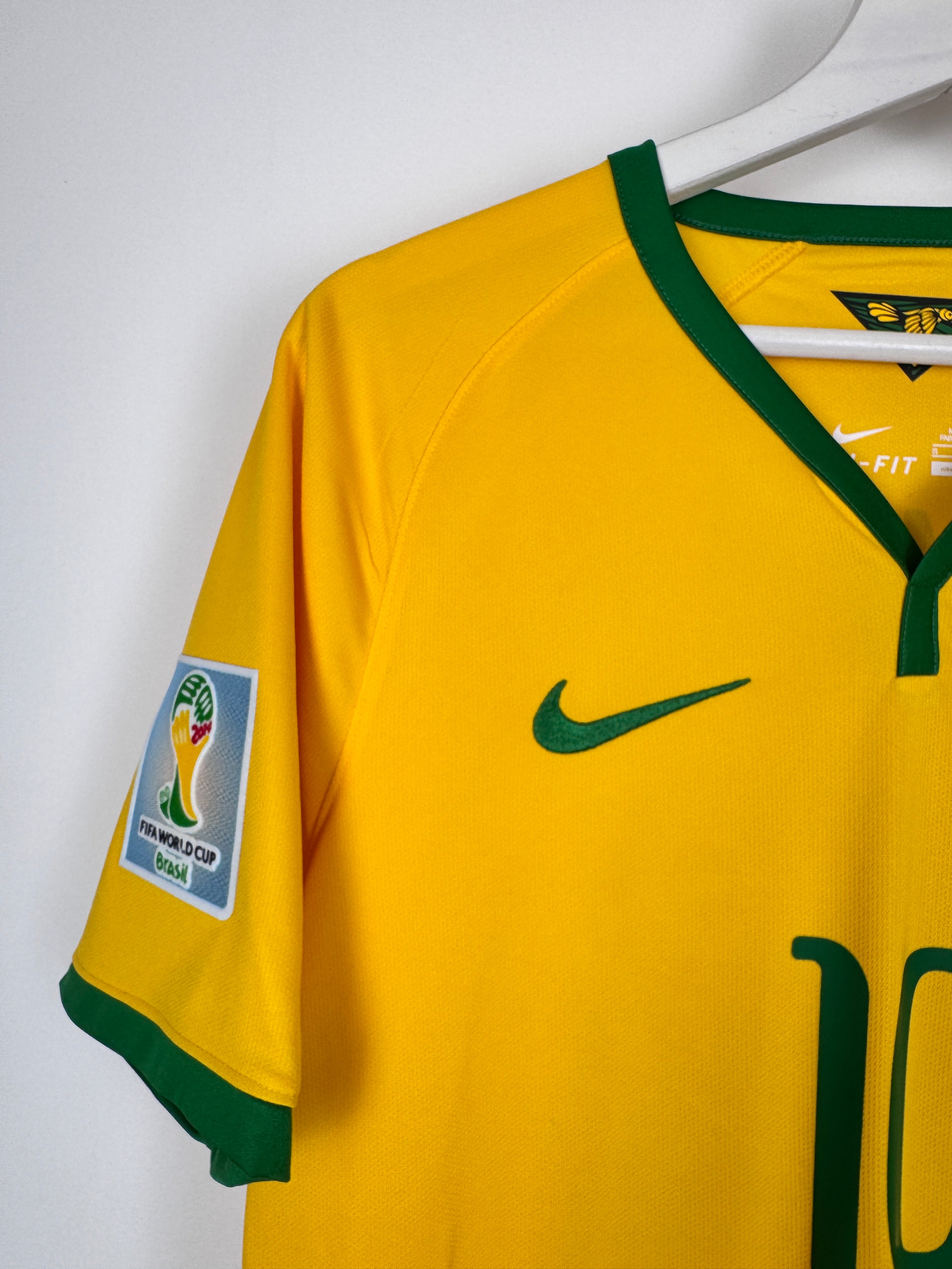 MAILLOT DE FOOTBALL BRÉSIL 2014 DOMICILE - NEYMAR JR #10 (S)