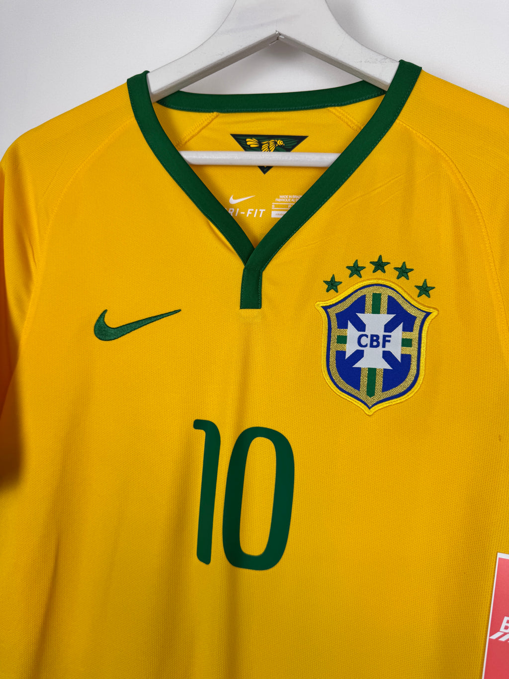 MAILLOT DE FOOTBALL BRÉSIL 2014 DOMICILE - NEYMAR JR #10 (S)