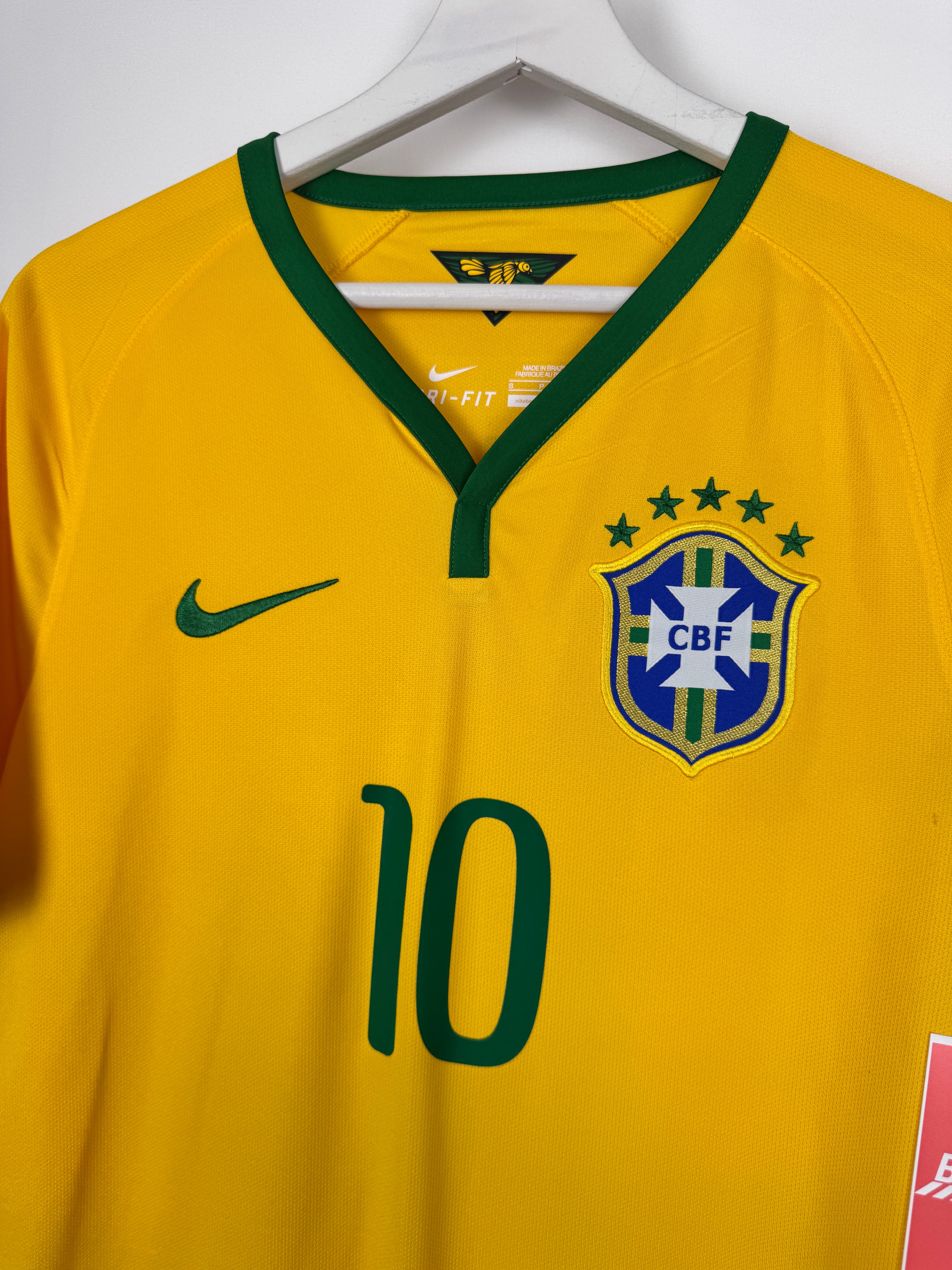 MAILLOT DE FOOTBALL BRÉSIL 2014 DOMICILE - NEYMAR JR #10 (S)