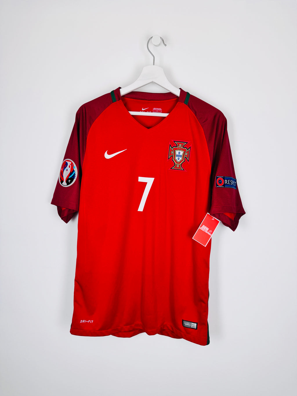 MAILLOT DE FOOTBALL PORTUGAL 2016 DOMICILE - CRISTIANO RONALDO #7 (L)