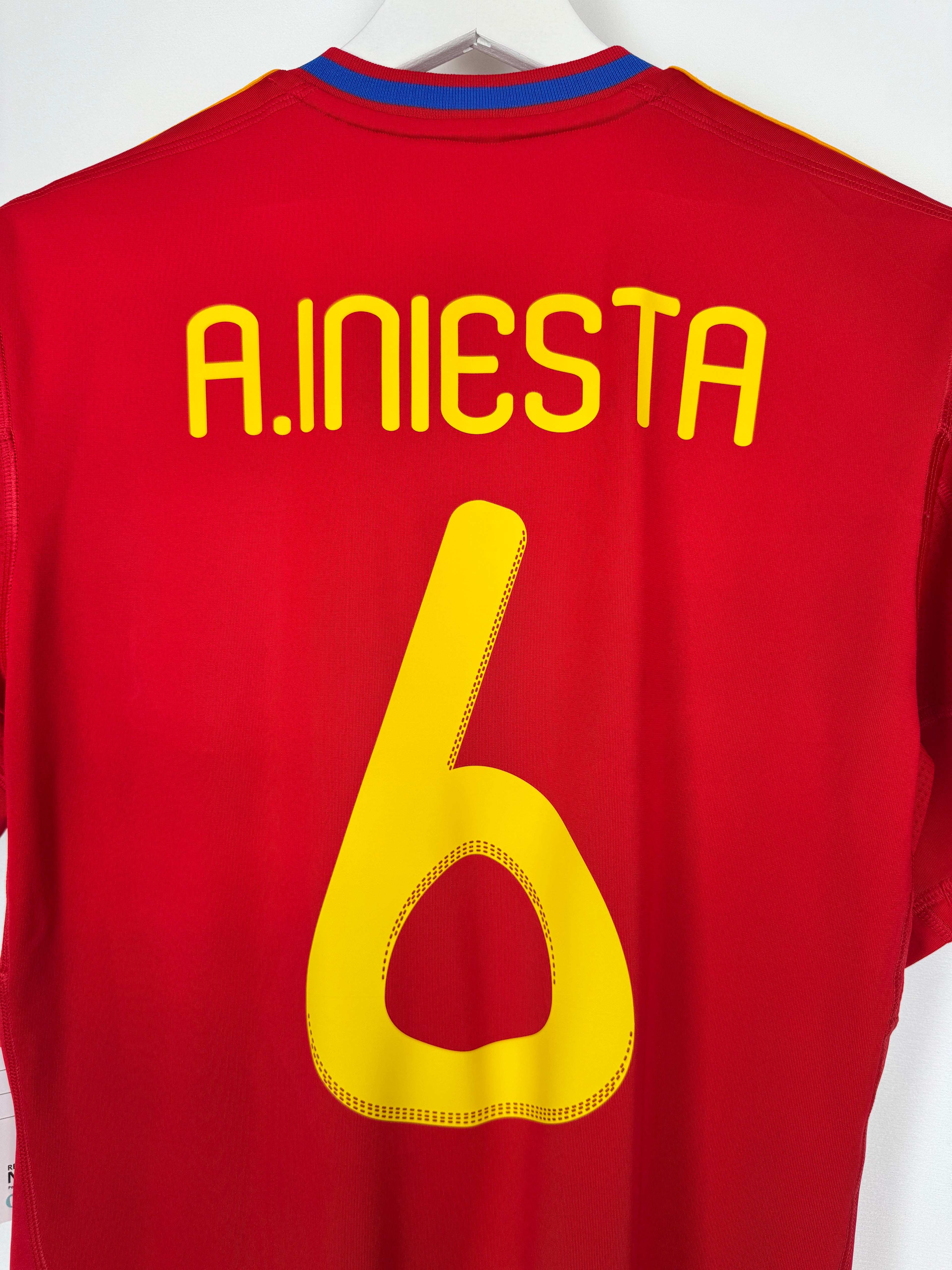 MAILLOT DE FOOTBALL ESPAGNE 2010 DOMICILE - ANDRES INIESTA #6 (S)