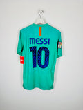 BARCELONA 2010/2011 AWAY FOOTBALL SHIRT - MESSI #10 (S)