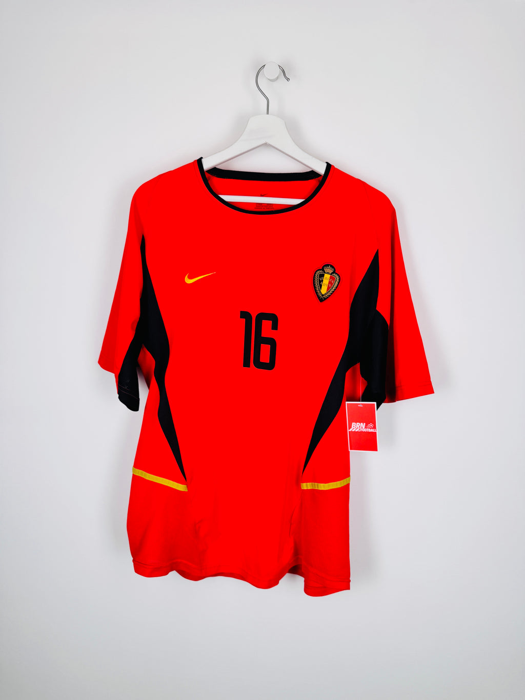 MAILLOT DE FOOTBALL BELGIQUE 2002/2004 DOMICILE - VAN BUYTEN #16 (L)
