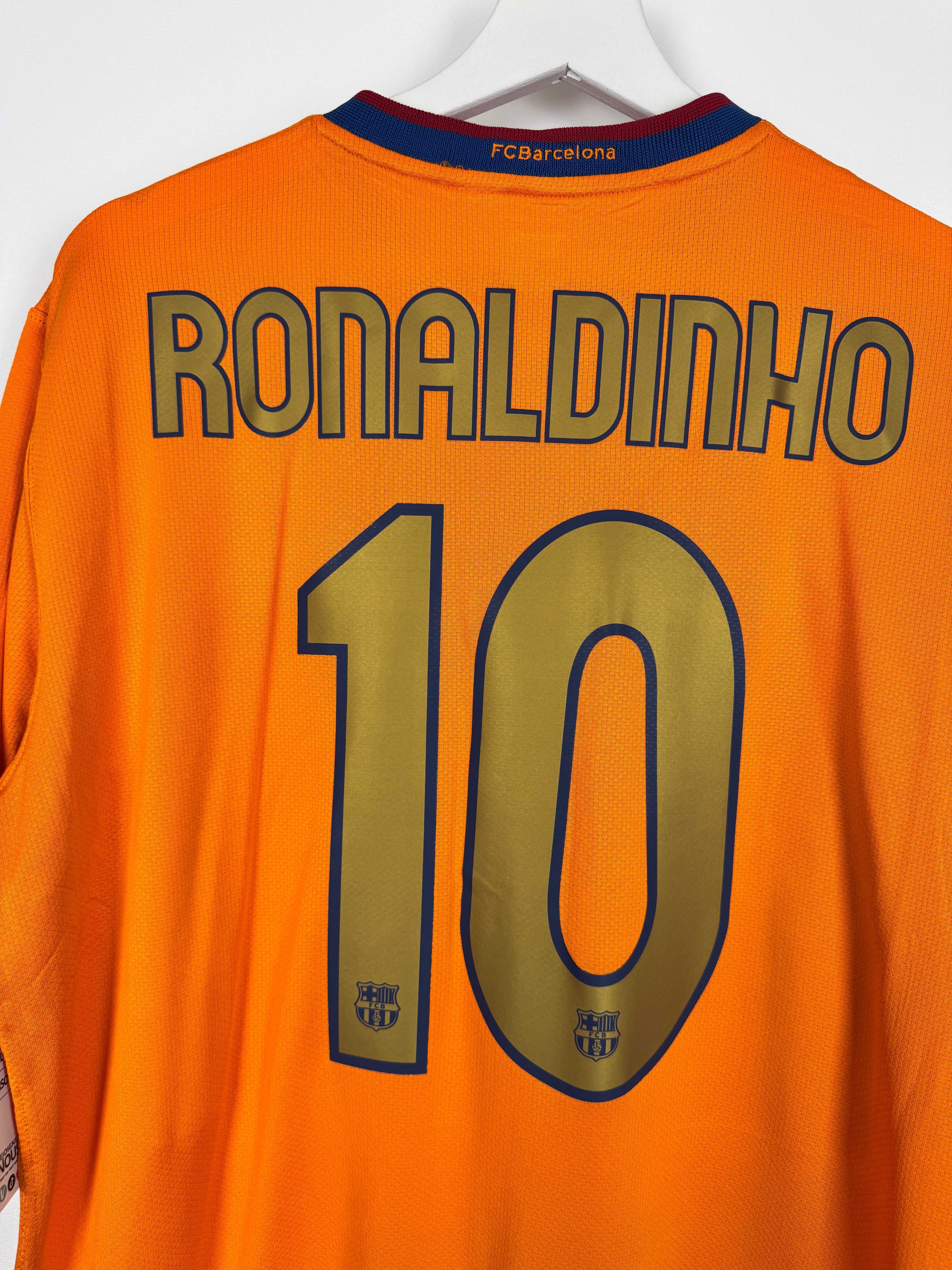 FOOTBALL JERSEY BARCELONA 2006/2008 AWAY - RONALDINHO #10 (L)