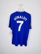 MAILLOT DE FOOTBALL MANCHESTER UNITED 2008/2009 THIRD NEUF AVEC ÉTIQUETTE - CRISTIANO RONALDO #7 (XL)